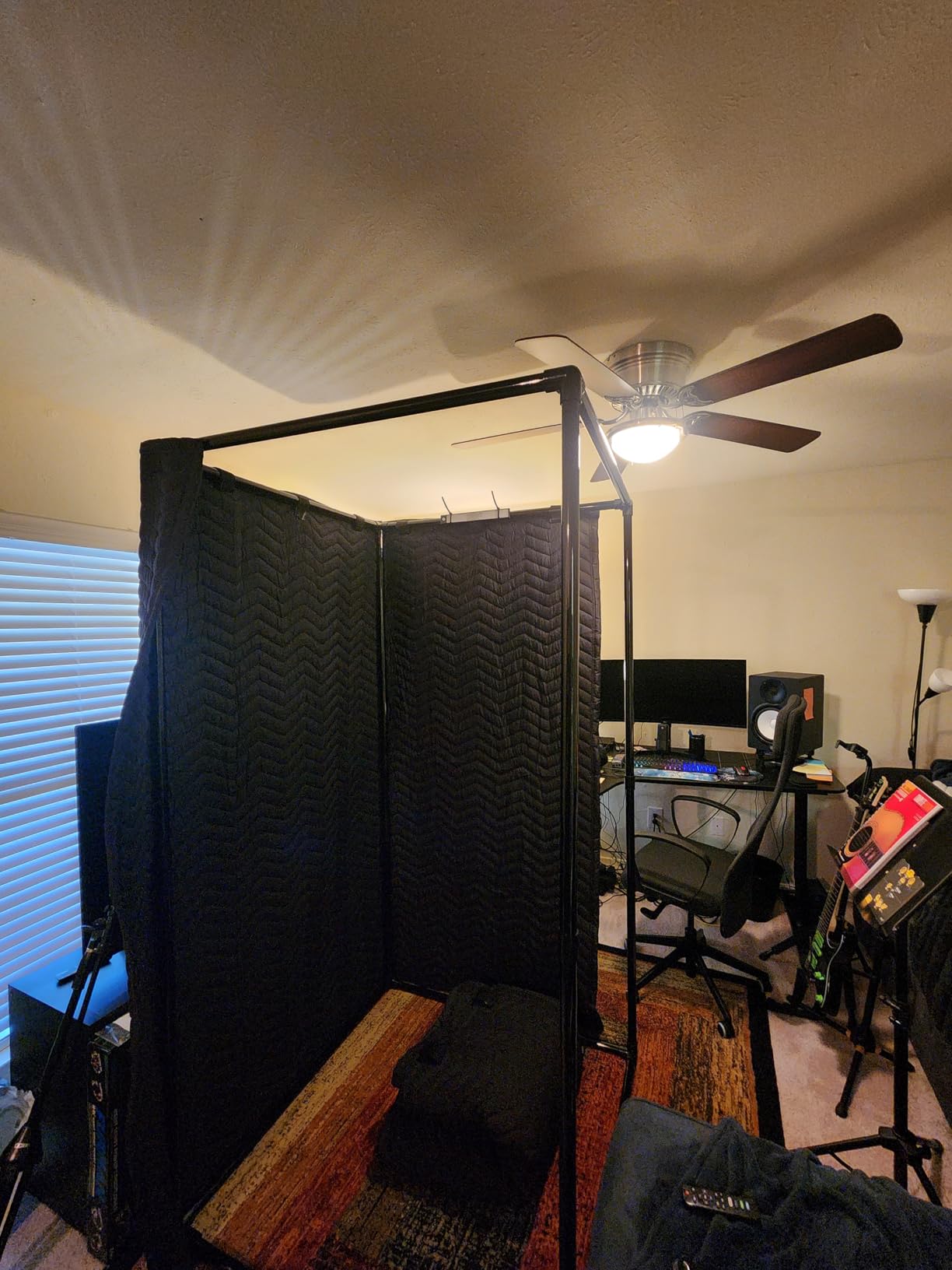 Portable Vocal Booth for Home Studio, Echo-Free Recording Booth for Voice Over, Podcast & Singing, 360° Reverb Isolation with Acoustic Blankets customer photo 2