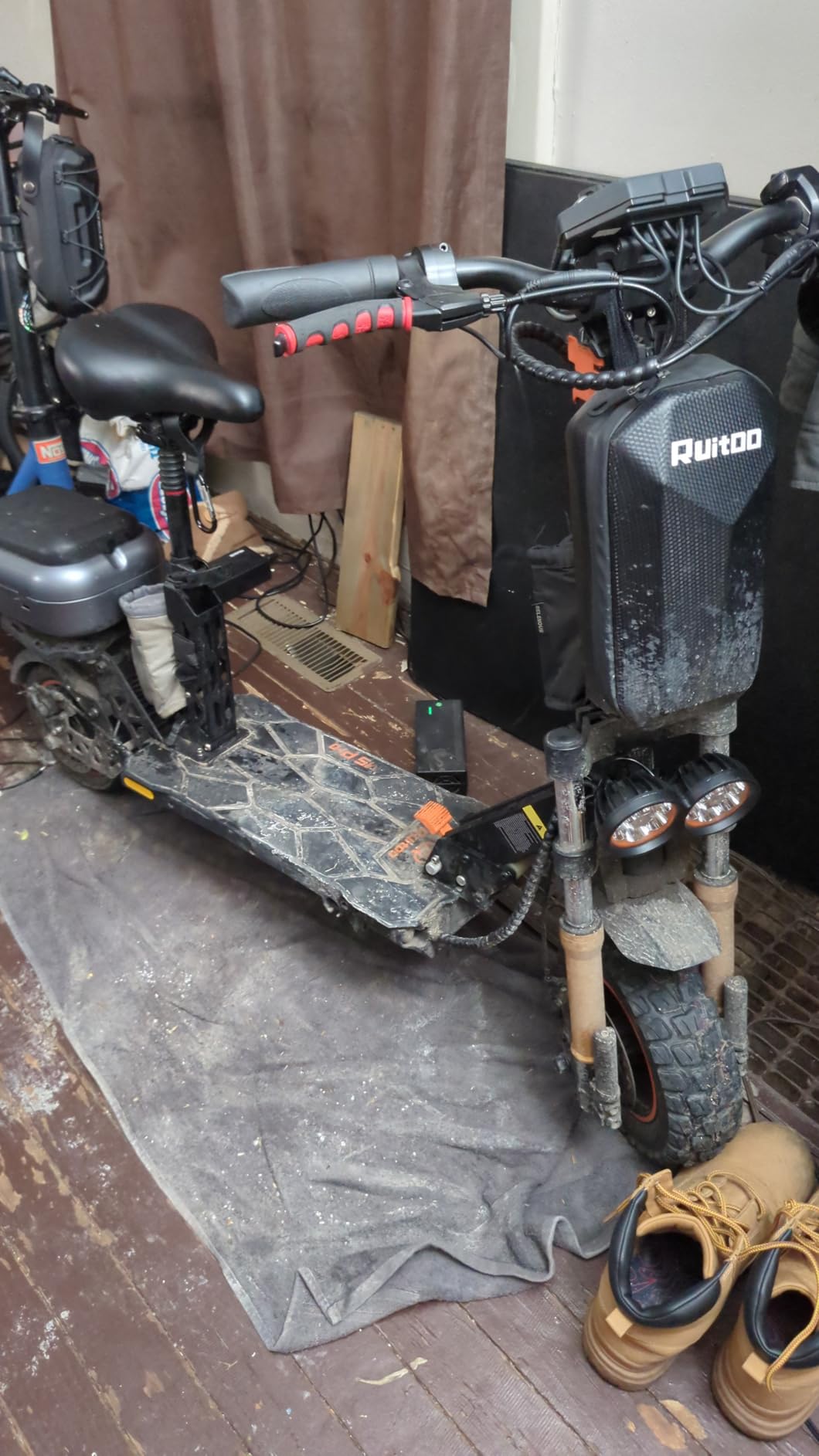 M5PRO Peak 2000W Electric Scooter for Adults, 11 Inch Fat Tires E-Scooters with 34 Mph Max Speed, 50 Miles Range, Dual Motors, Foldable E-Scooter with LED Lights, Fit for Commute/Off-Road/Work/School customer photo 1