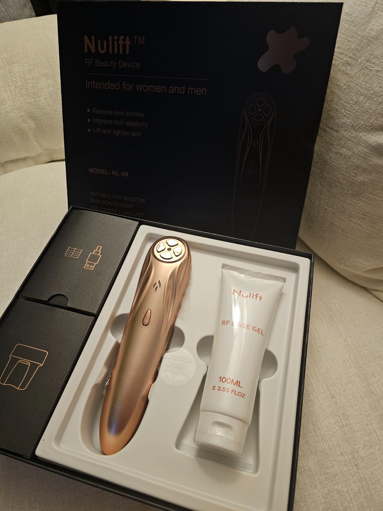 Radio Frequency Skin Tightening Device, Anti-Aging Face Machine for Wrinkle Removal, Lifting & Firming, Wireless Home Beauty Device with 3 Levels, at-Home Skin Renewal customer photo 1