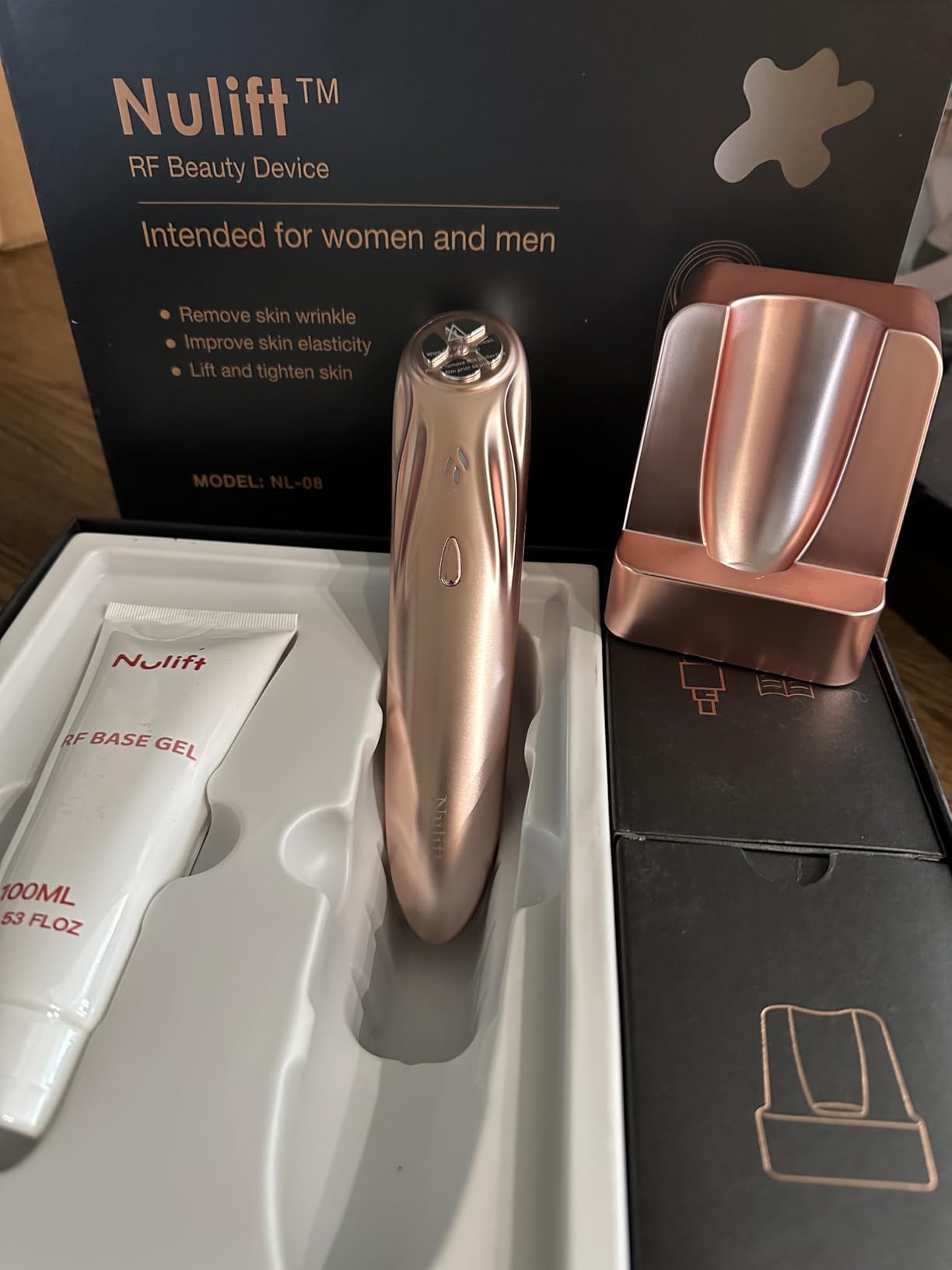 Radio Frequency Skin Tightening Device, Anti-Aging Face Machine for Wrinkle Removal, Lifting & Firming, Wireless Home Beauty Device with 3 Levels, at-Home Skin Renewal customer photo 2