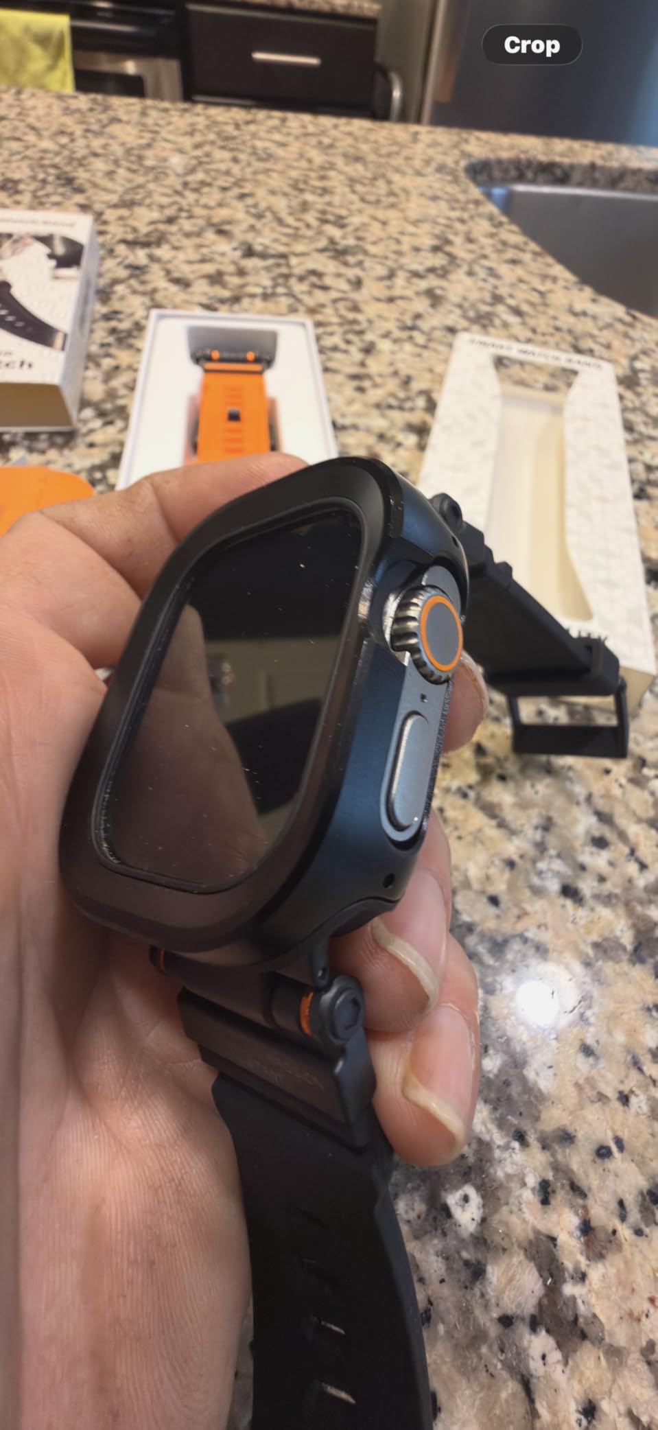 FOAMUNOC Rugged Band with Metal Connector for Apple Watch Ultra 3/2/1, 316L Stainless Steel with Silicone Strap customer photo 1