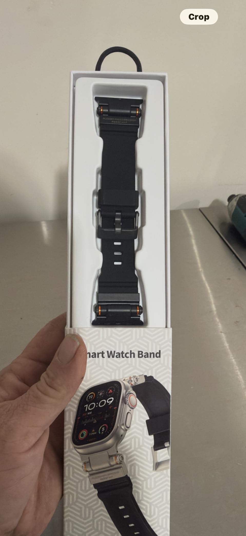 FOAMUNOC Rugged Band with Metal Connector for Apple Watch Ultra 3/2/1, 316L Stainless Steel with Silicone Strap customer photo 2
