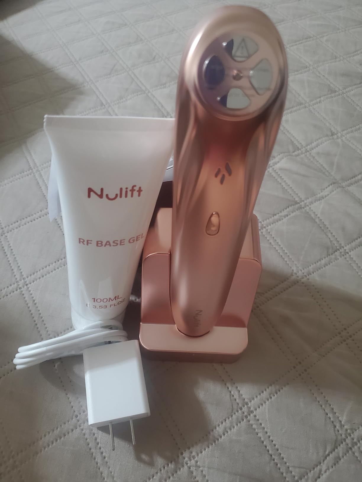 RF Radio Frequency Facial Device, 1MHz RF Machine for Anti-Aging & Face Lifting, Wireless Skin Tightening for Wrinkles & Jawline, 3 Modes for Home Use with Gel customer photo 1