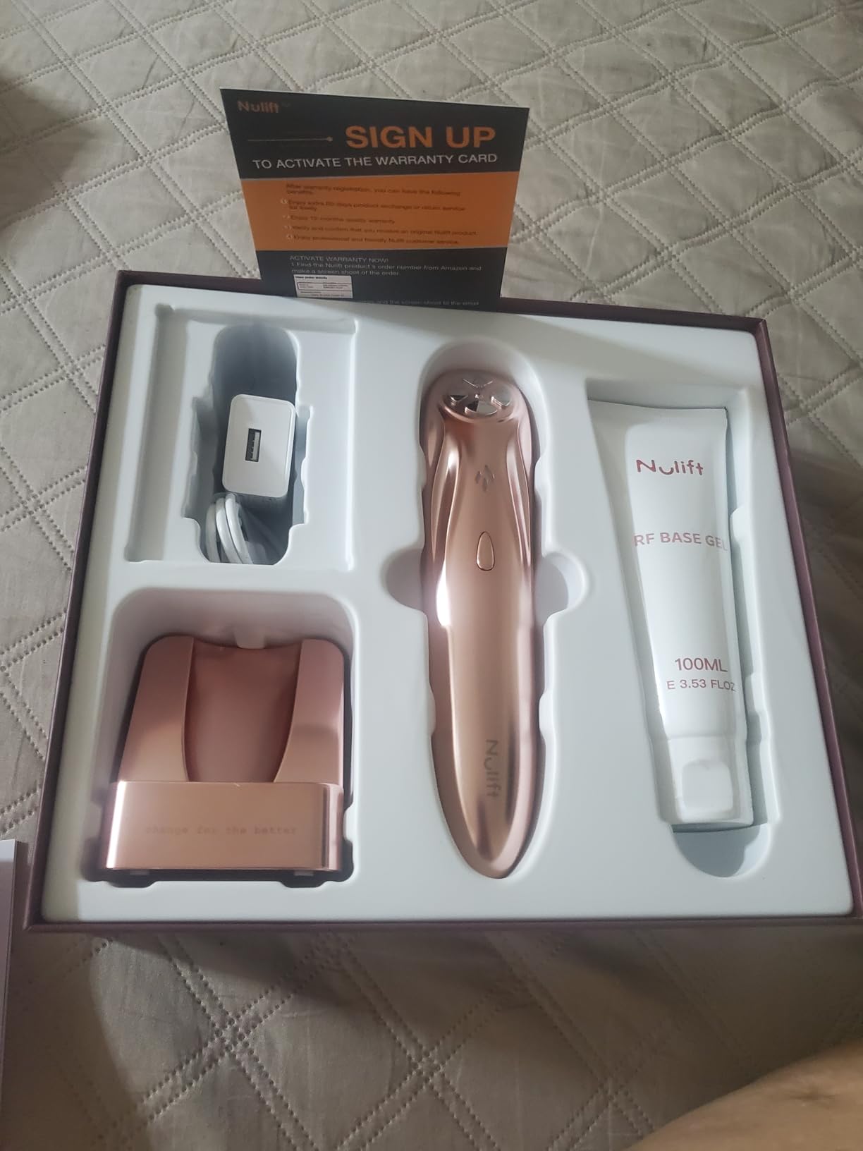 RF Radio Frequency Facial Device, 1MHz RF Machine for Anti-Aging & Face Lifting, Wireless Skin Tightening for Wrinkles & Jawline, 3 Modes for Home Use with Gel customer photo 2