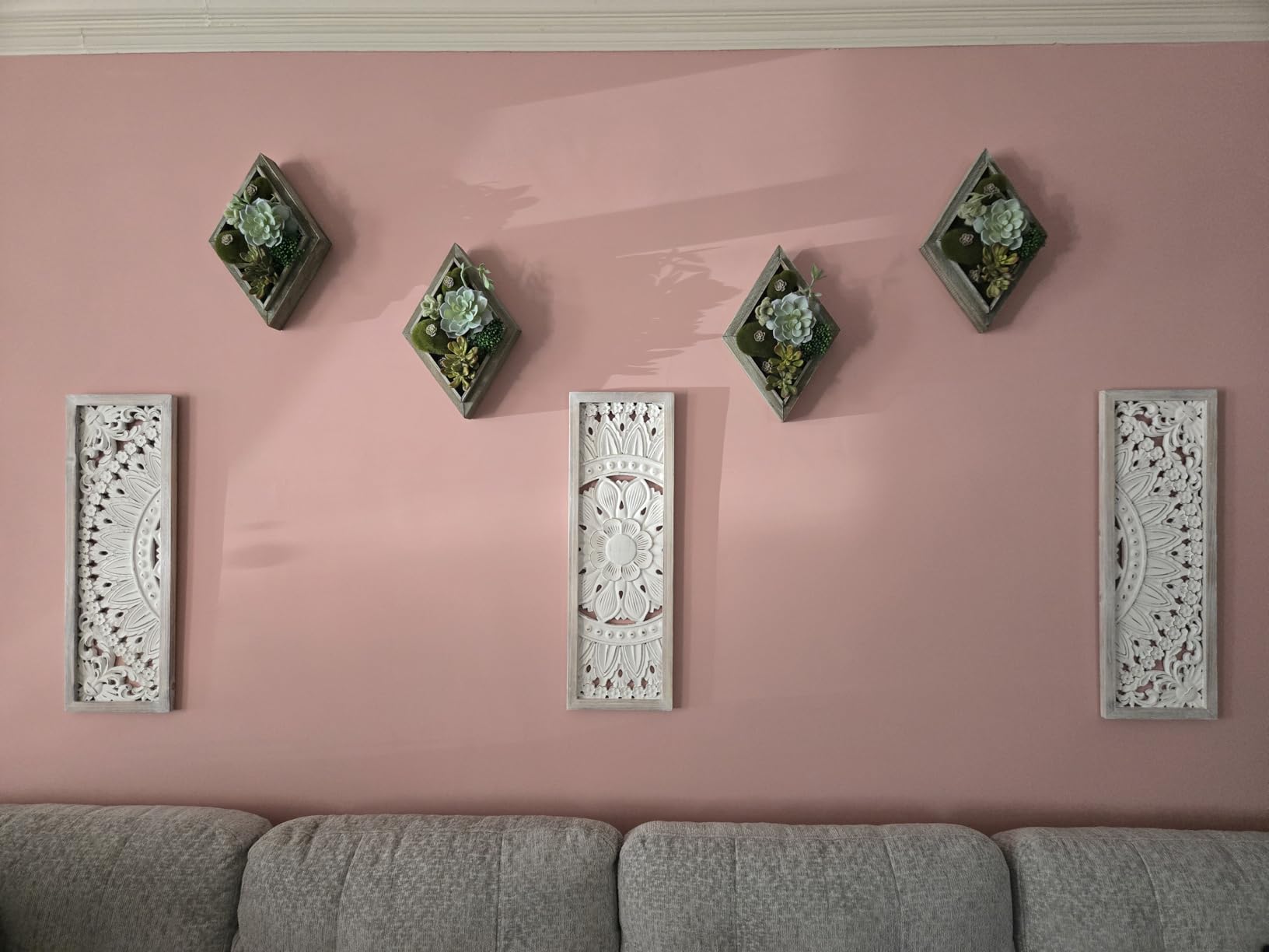 SwallowLiving 3D Layered Mandala Wood Wall Art Set of 3 - 23.6