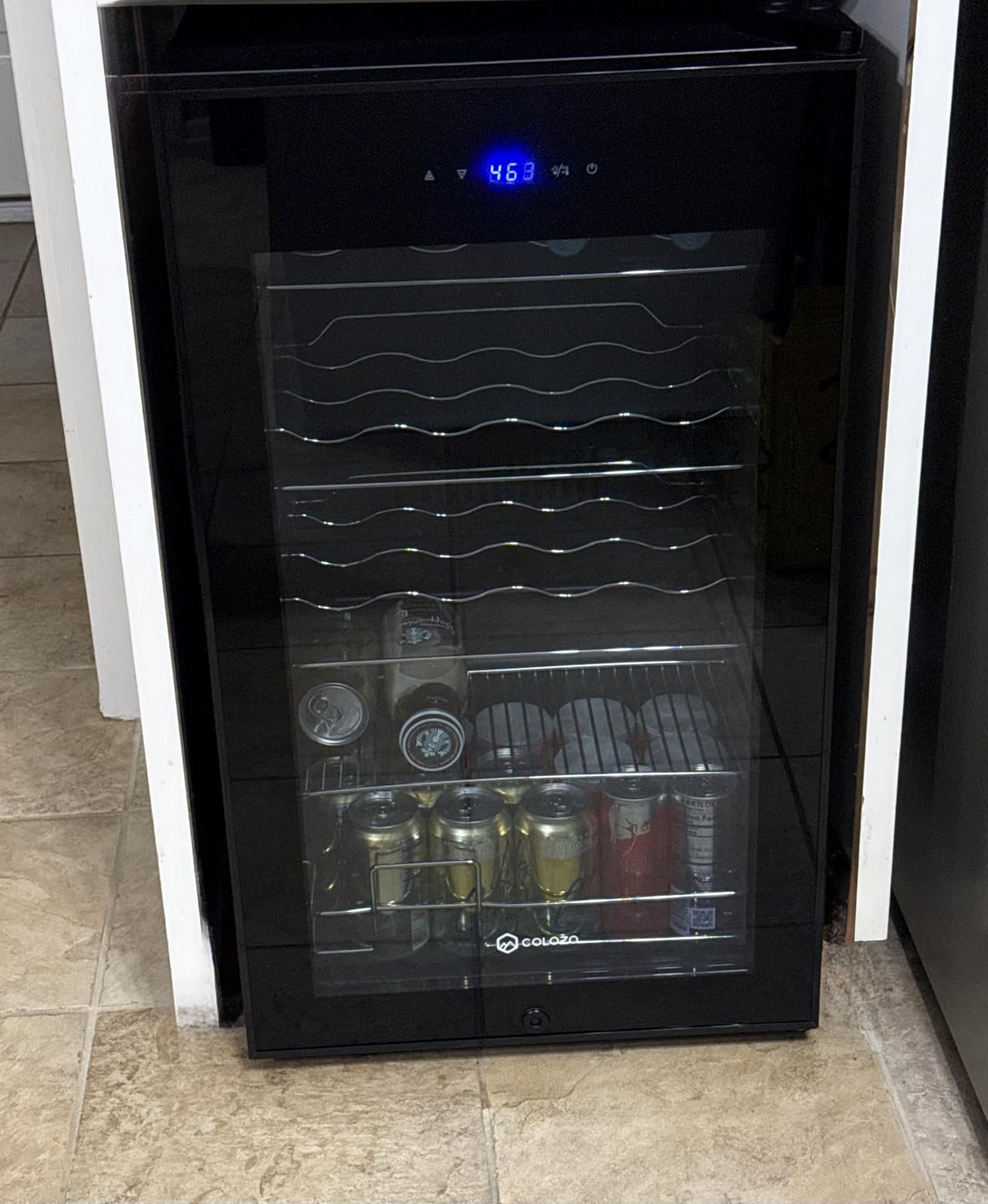 24 Inch Wine Fridge Under Counter, 54 Bottle Upgrade Dual Zone Wine Cooler, Built-in/Freestanding Wine Refrigerator with Stainless Steel/Tempered Glass Door & Lock/Silent Compressor customer photo 1