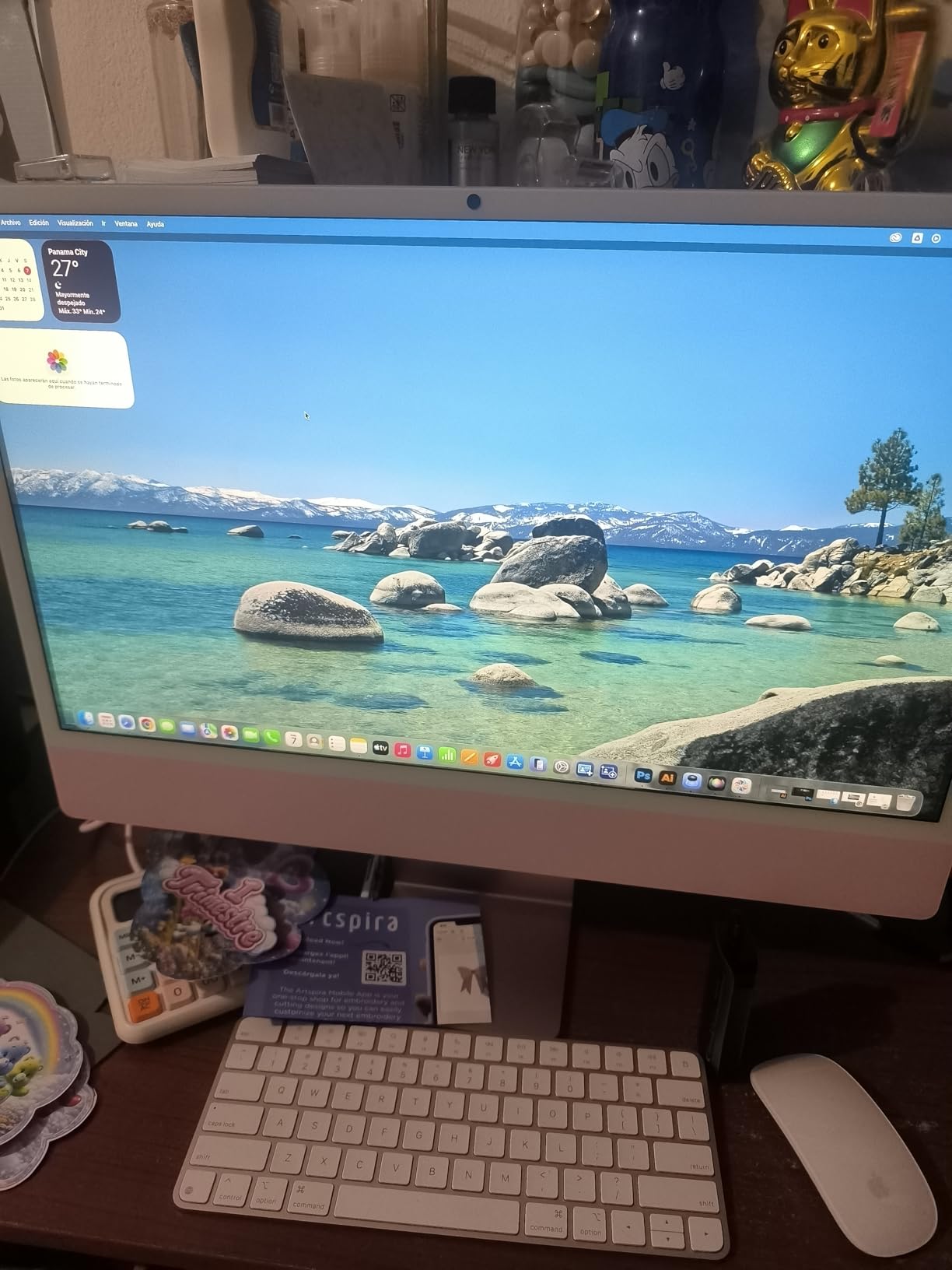 2024 iMac All-in-One Desktop Computer with M4 chip with 8-core CPU and 8-core GPU: Built for Apple Intelligence, 24-inch Retina Display, 16GB Unified Memory, 256GB SSD Storage; Green customer photo 2
