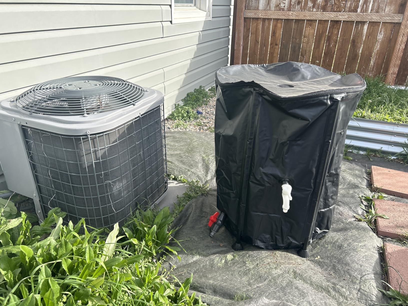 Collapsible Rain Barrel Water Storage Containers-53 Gallon Portable Rainwater Collect System Water Tank to Collect Rainwater from Gutter Downspout Water Catcher with Spigots, Filter & Overflow Kits customer photo 1