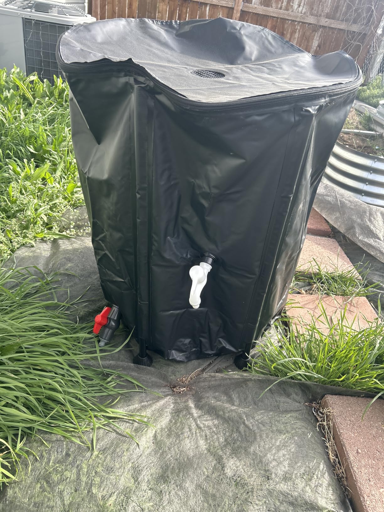 Collapsible Rain Barrel Water Storage Containers-53 Gallon Portable Rainwater Collect System Water Tank to Collect Rainwater from Gutter Downspout Water Catcher with Spigots, Filter & Overflow Kits customer photo 2