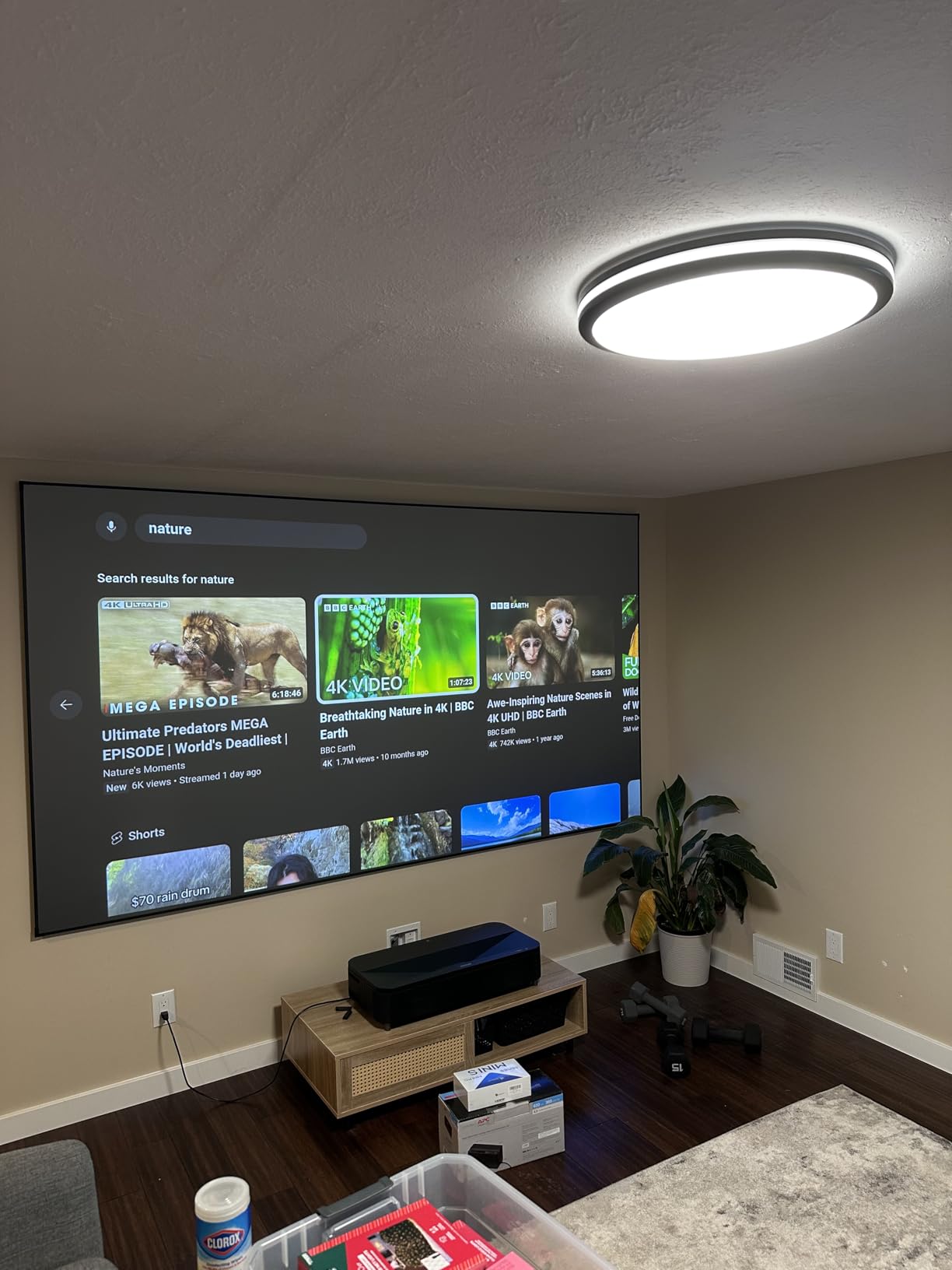 NothingProjector ALR Screen for Ultra Short Throw Projector, 95% Ambient Ceiling Light Rejecting, 100 inch, 4K/8K UHD, Active 3D, Fixed Frame 16:9, Wall Mount Anti Daylight UST, Black Series customer photo 2