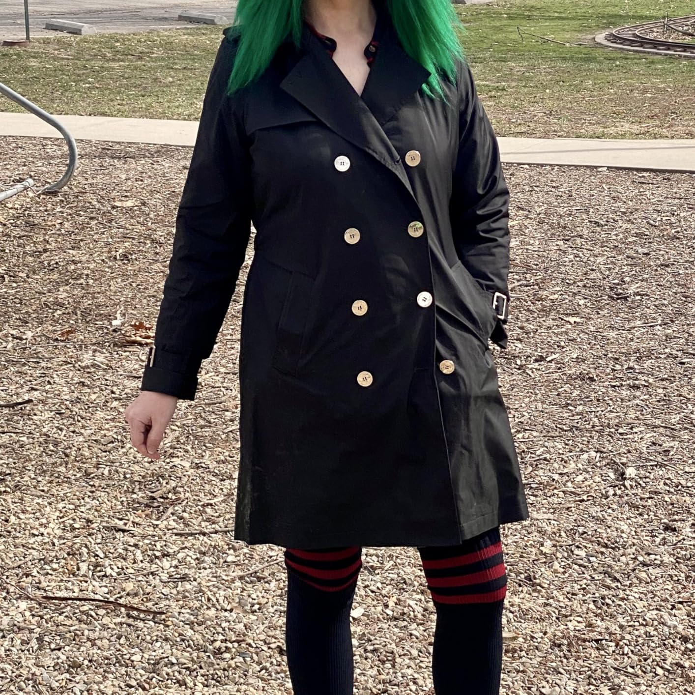 Michael Kors Women's Double Button Trench Coat With Belt and Detachable Hood customer photo 2