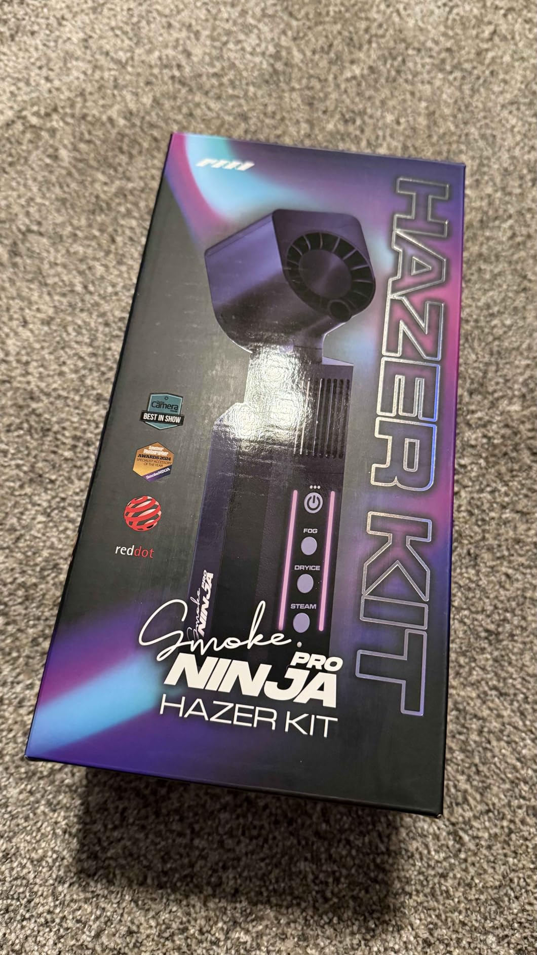 PMI SmokeNINJA PRO HAZER KIT - Portable Fog Machine with Bluetooth, Upgraded Anti-Leak Fog Chamber, 3rd-Gen Haze Nozzle, 3-Min Continuous Output, USB-C Powered for Cinematic, Studio & Event Use customer photo 1