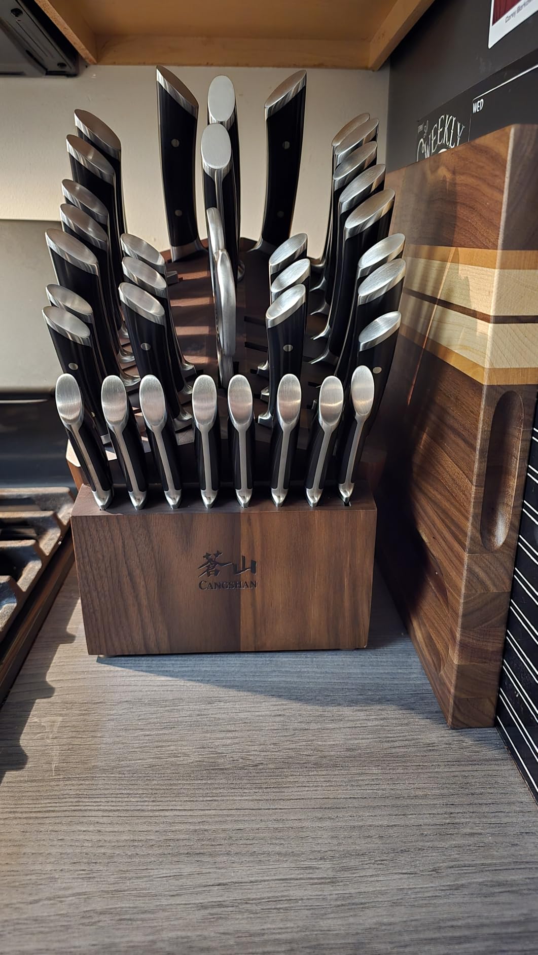 Cangshan OLYMPUS Series 36-Piece Block Set, Forged German Steel, Black, 505545 customer photo 1