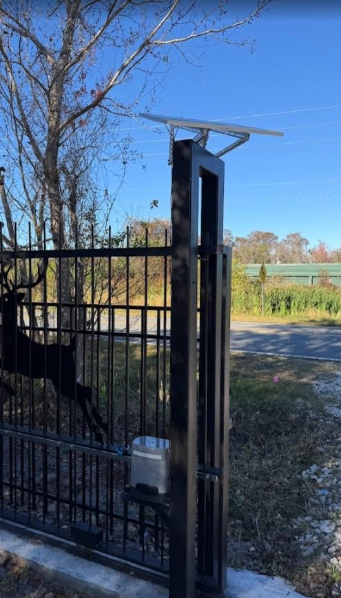 Blütezeit 1400lb Sliding Gate Opener, Solar Power | WiFi Control | Built-in Battery Backup, Rack Driven Automatic Slide Gate Motor with Remote Complete Kits (20W Solar Panel & Racks Incl.) customer photo 1