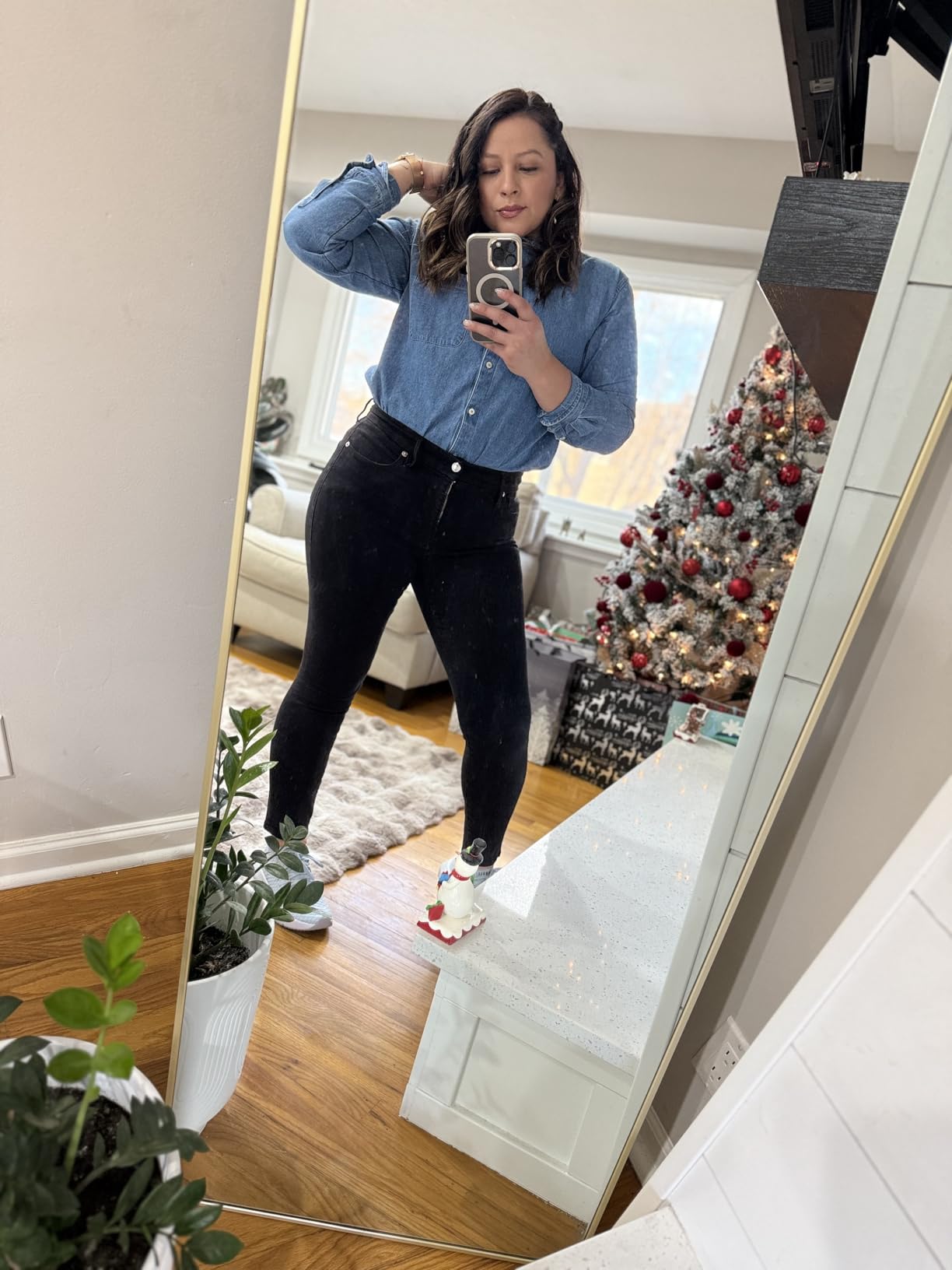 BEAUTYPEAK Gold Full Length Mirror, 71