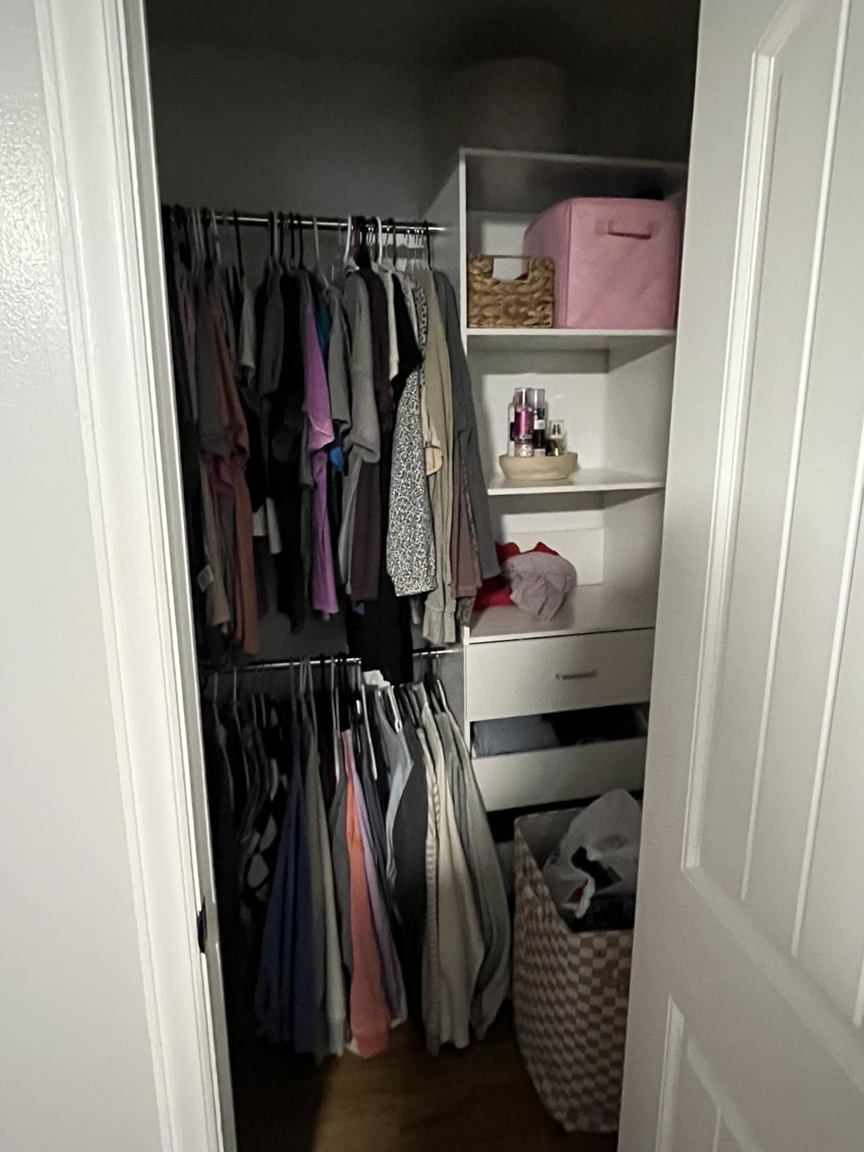 Aheaplus Closet System, 4-9Ft Closet Organizer with 4 Wooden Drawers, Wood Closet Organizer System with Tower, Walk-in Closet Organizer Wardrobe Clothes Rack with 4 Hanging Rods, Garment Rack, White customer photo 2