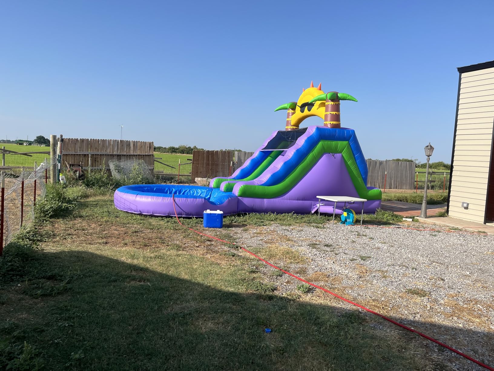 26FT(L) Commercial Grade Water Slide for Adults, (Double Slides) (Heavy Duty Full PVC) (Big Airtight Water Pool), (1100w UL Blower), Inflatable Waterslide for Backyard, Outdoor Blow up Park customer photo 2