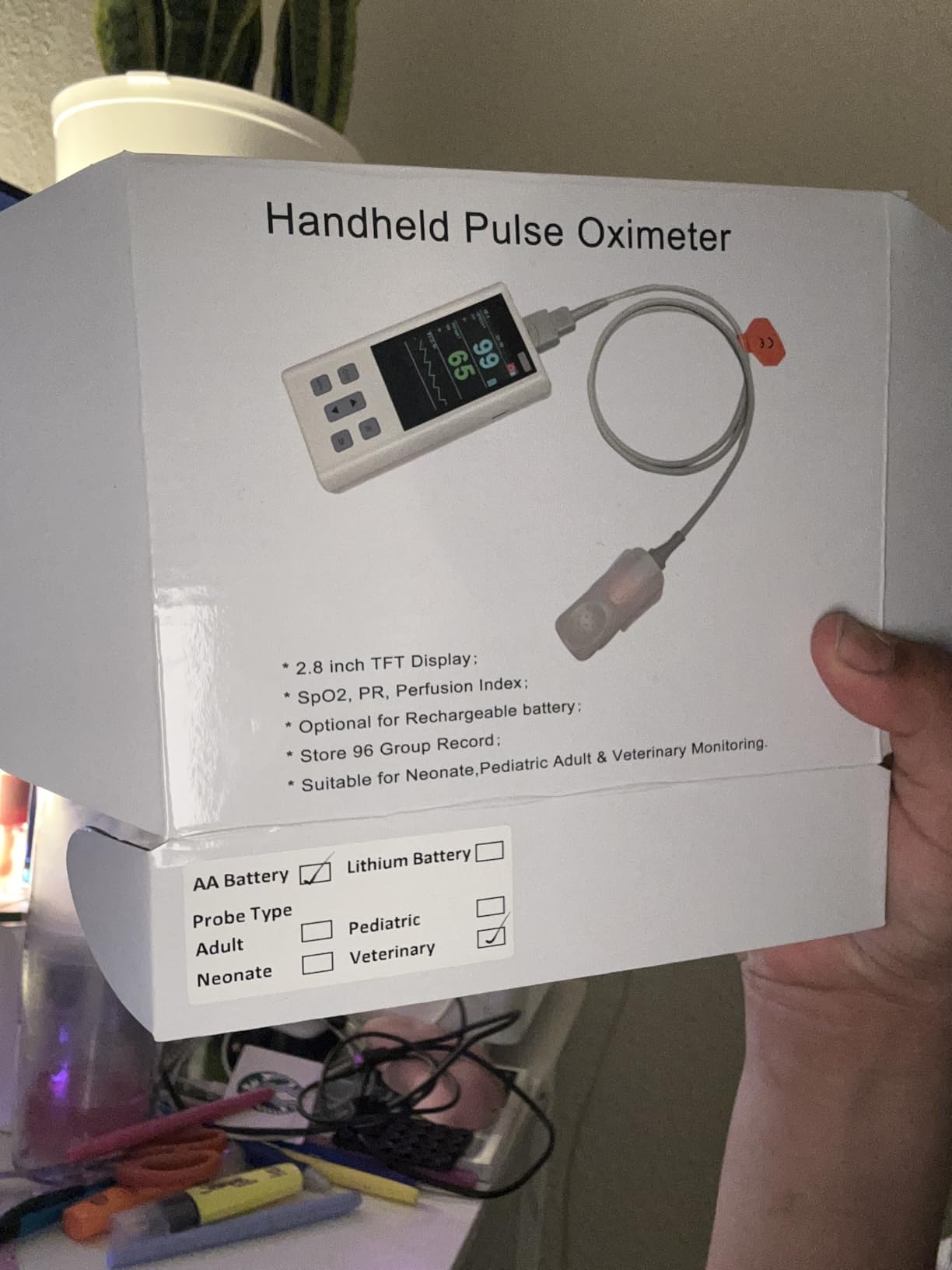 Veterinary Animal Blood Oxygen Monitor SPO2 Handheld Pulse Rate Monitor with Small Probe for Pets customer photo 1