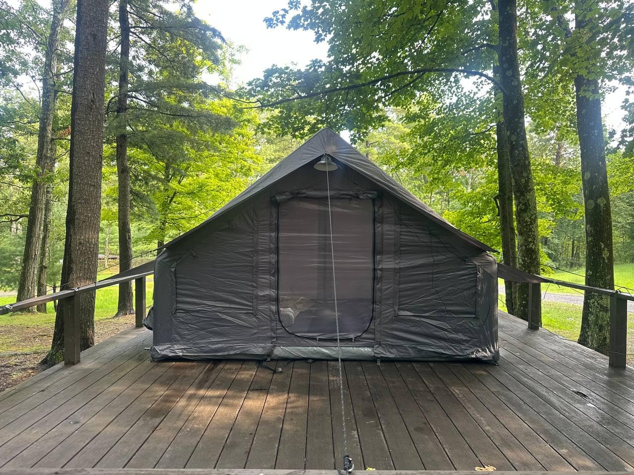 Inflatable Camping Tent with Electric Air Pump - 420D Heavy Duty Oxford - 5 Min Auto-Inflation - Panoramic Stargazing Skylight - 4 Season Luxury Glamping Cabin, 4-10 Person Multiple Sizes customer photo 2