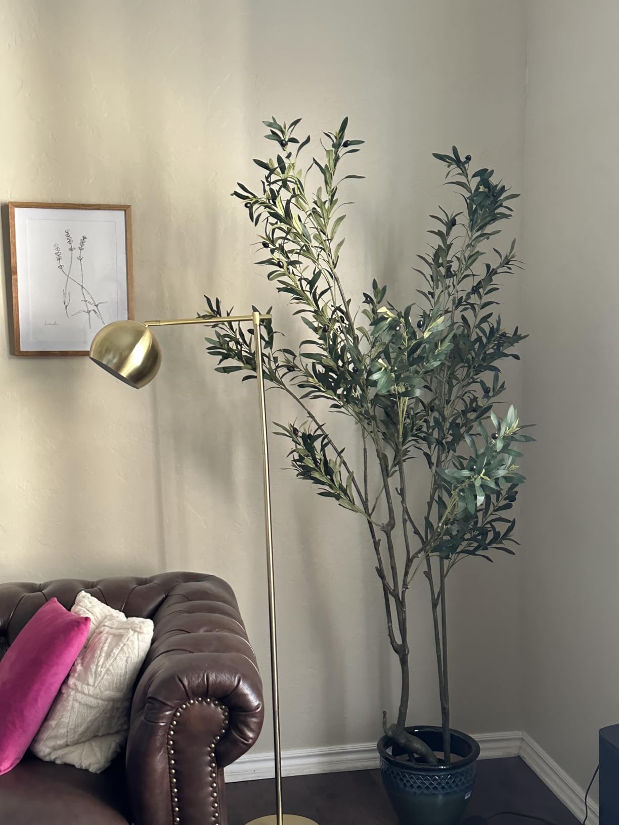 Faux Pink Cherry Blossom Tree 8ft(94in) Tall Artificial Plant Indoor Decor Handmade Natural Sakura Tree for Wedding Realistic Cherry Plant in Pot for Home Living Room,Office,Outdoor Decor customer photo 2