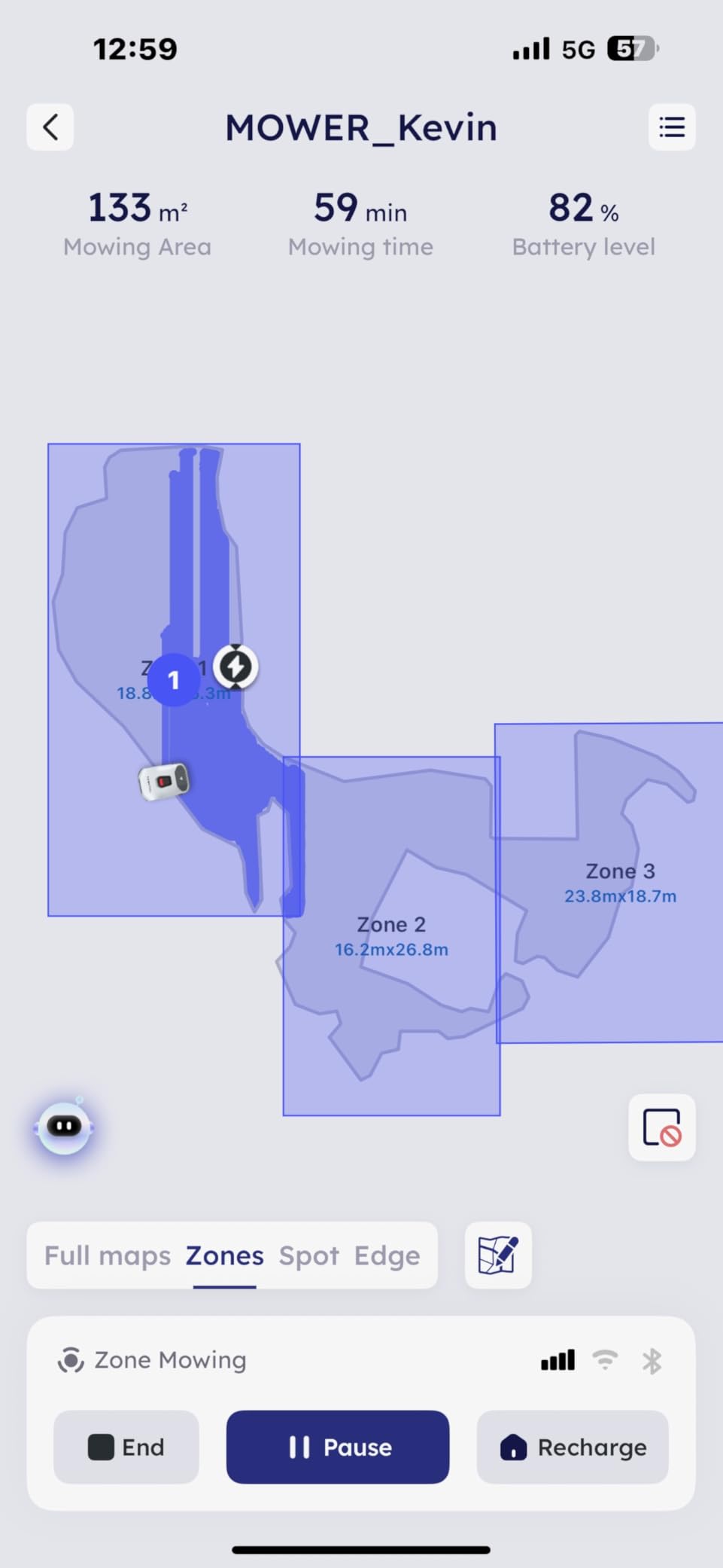 Robot Lawn Mower NO Wire - 0.9 Acre, Full Band RTK+4-Eye Vision Robotic Lawnmower, Automatic Mapping, 30 Multi-Zone Management, Accurate Obstacle Avoidance, Intelligent Anti-Theft, APP Control customer photo 1