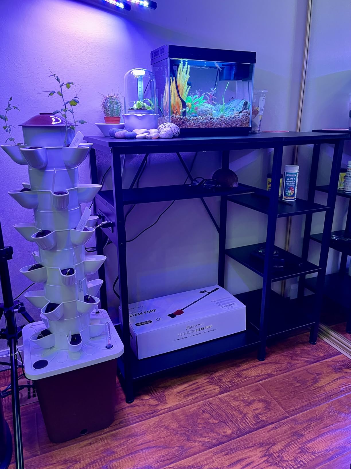 GRLEAF 40-50 Gallon Aquarium Stand: 900LB Capacity, Built-In Power Outlets, 3-Tier Shelves for Fish Tank Accessories Storage, Heavy-Duty Steel/Wood Hybrid customer photo 1