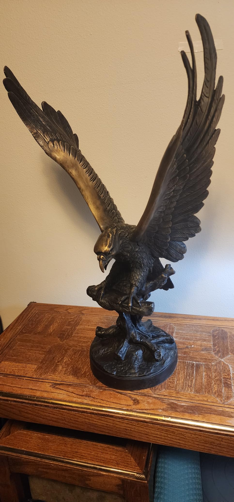 Bronze Eagle Sculpture - 31.5