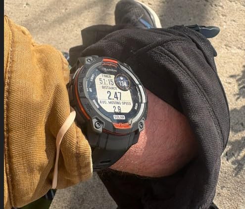 Garmin Instinct 3 50mm, Solar Charged Display, Rugged Outdoor GPS Smartwatch, Metal-Reinforced Bezel, Built-in Flashlight, Charcoal customer photo 1