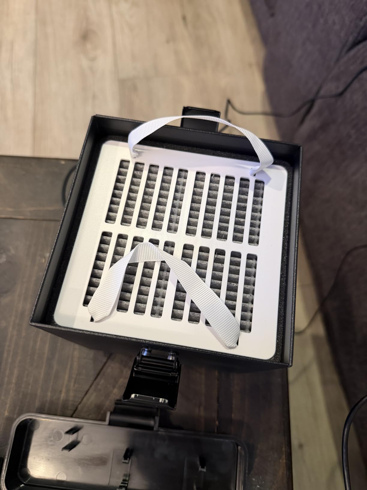 KQZ-W1 Solder Fume Extractor, 168m³/h Strong Suction Smoke Extractor, 5*Thick Pre-Filter+H13 HEPA Soldering Fume Extractor, 99.99% Purification Smoke Absorber for Welding Soldering 3D Printing White customer photo 1