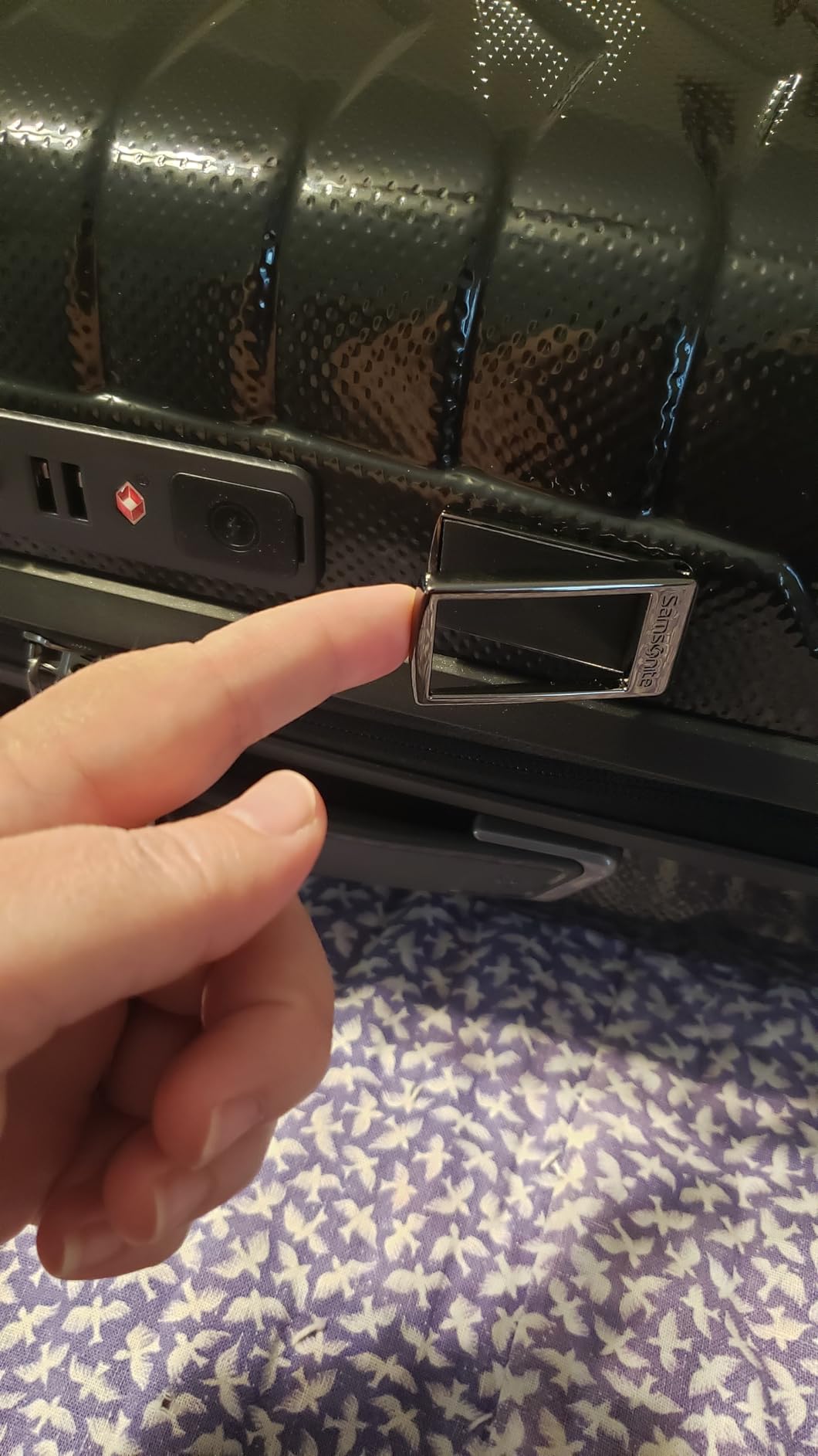 Samsonite Proxis Global Carry-On Hardside Luggage with Dual Spinner Wheels - Innovative Roxkin Shell - Petrol Blue customer photo 1