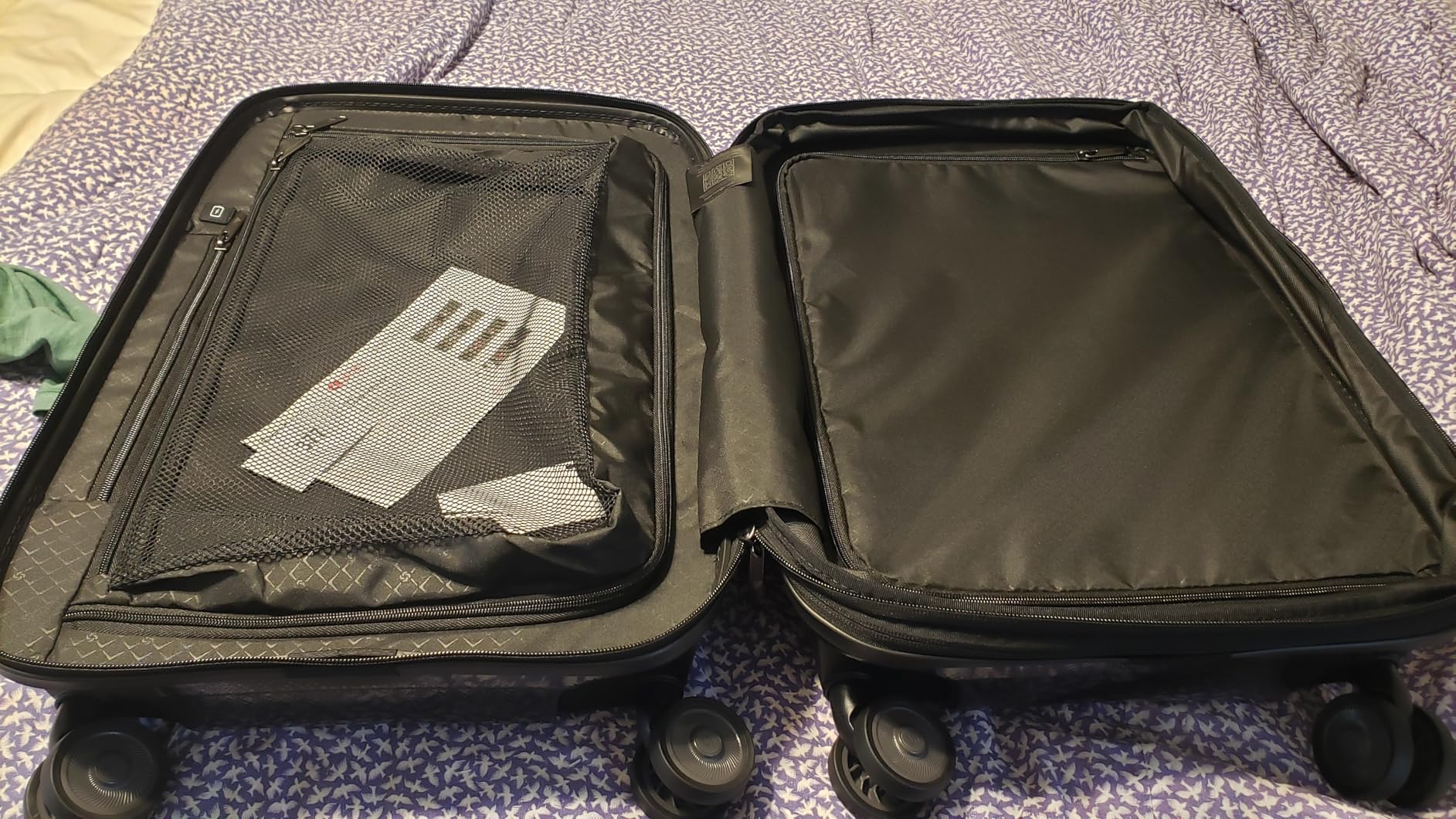 Samsonite Proxis Global Carry-On Hardside Luggage with Dual Spinner Wheels - Innovative Roxkin Shell - Petrol Blue customer photo 2