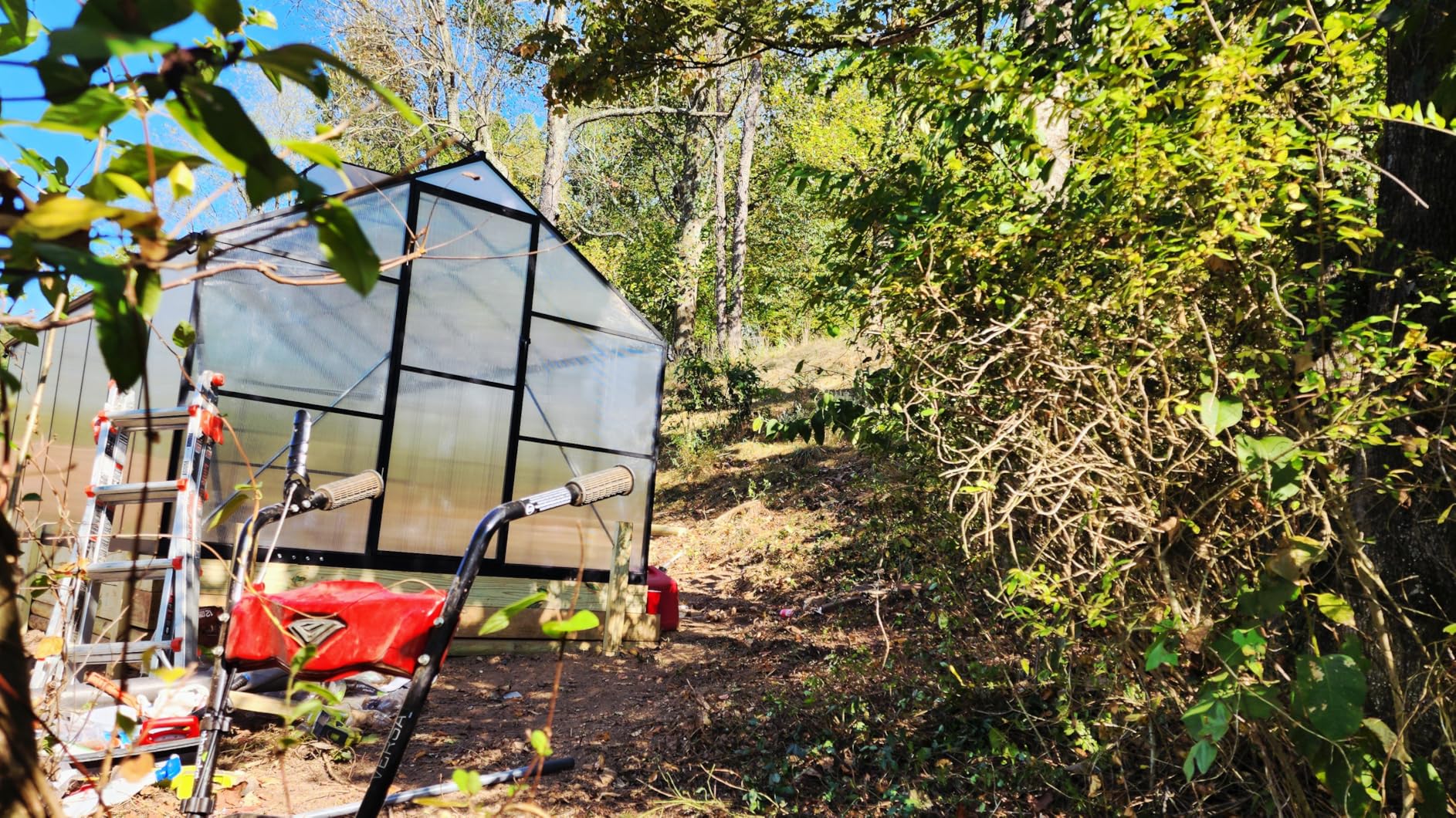 6x4FT Small Greenhouse with Hygrometer, Plant Gardening Green Houses for Outside Heavy Duty with Aluminum Frame, Quick Setup Polycarbonate Greenhouse with Lockable Door & Vented Roof Window customer photo 2