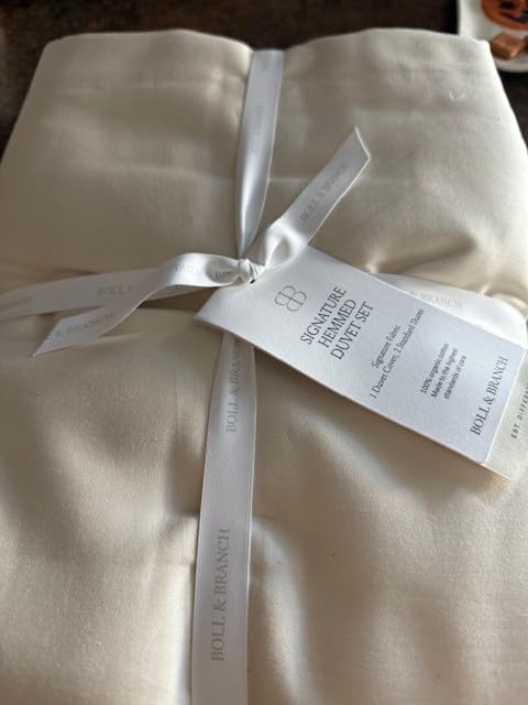 Signature Hemmed Duvet Set - King/Cal King, Mist - Luxury 100% Organic Cotton - 1 Duvet Cover, 2 Shams - Buttery Soft, Hidden Closures customer photo 2