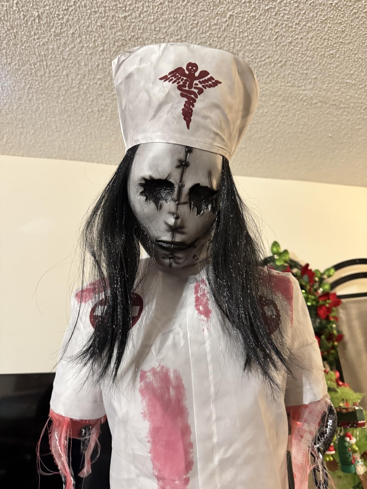 Haunted Hill Farm Life-Size 2.9-Ft Animatronic Gravely Granny by Tekky with Motion-Activated Sounds customer photo 1