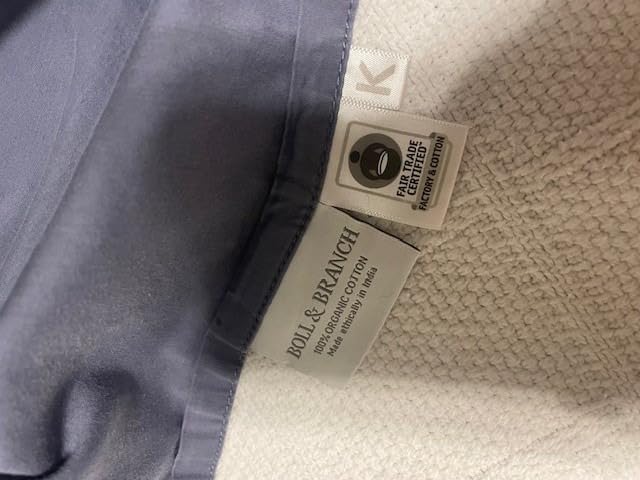 Percale Hemmed Sheet Set - Cooling Breathable Bed Sheets for Hot Sleepers - King, Sky - Luxury 100% Organic Cotton - 1 Flat, 1 Fitted, 2 Pillowcases customer photo 2