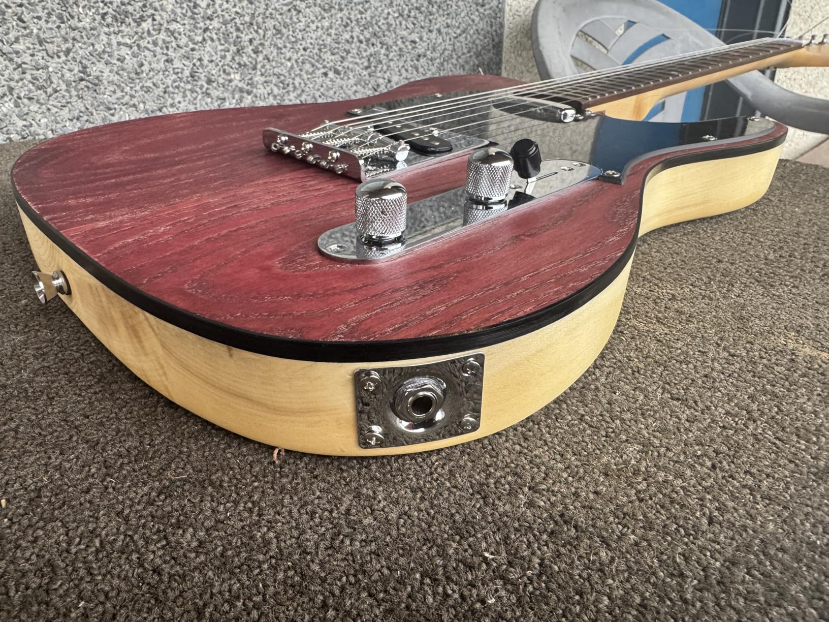 DIY Electric Guitar Kit Beginner Kit TL Style 6 String Right Handed Basswood Body with Ash Burl Top Hard Maple Neck Rosewood Fretboard Chrome Hardware customer photo 1