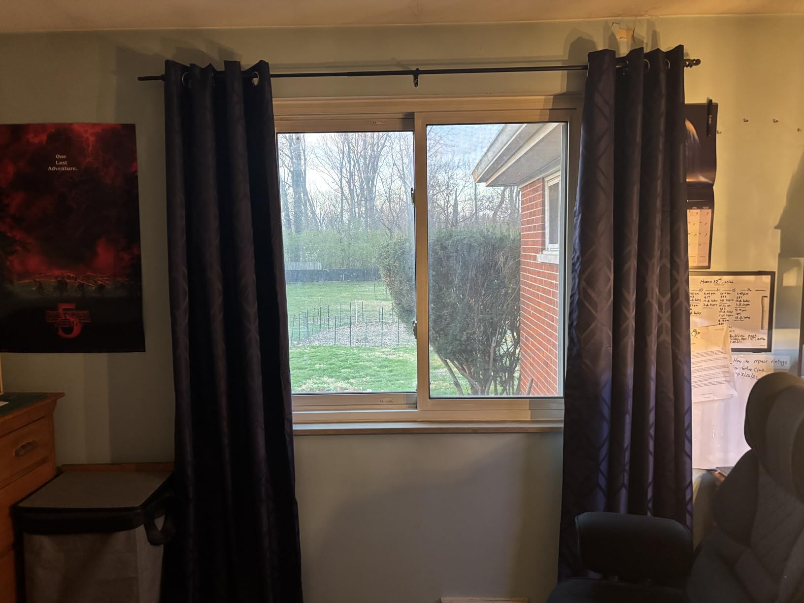 Amazon Basics Jacquard 2-Piece 100% Blackout Curtains, Living Room and Bedroom Drapes, Thermal Insulated Window Treatment, 52