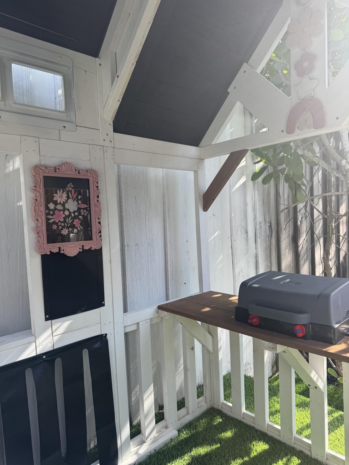 KidKraft Lantana Lane Outdoor Wooden Playhouse with Kitchen and Flap Door customer photo 2