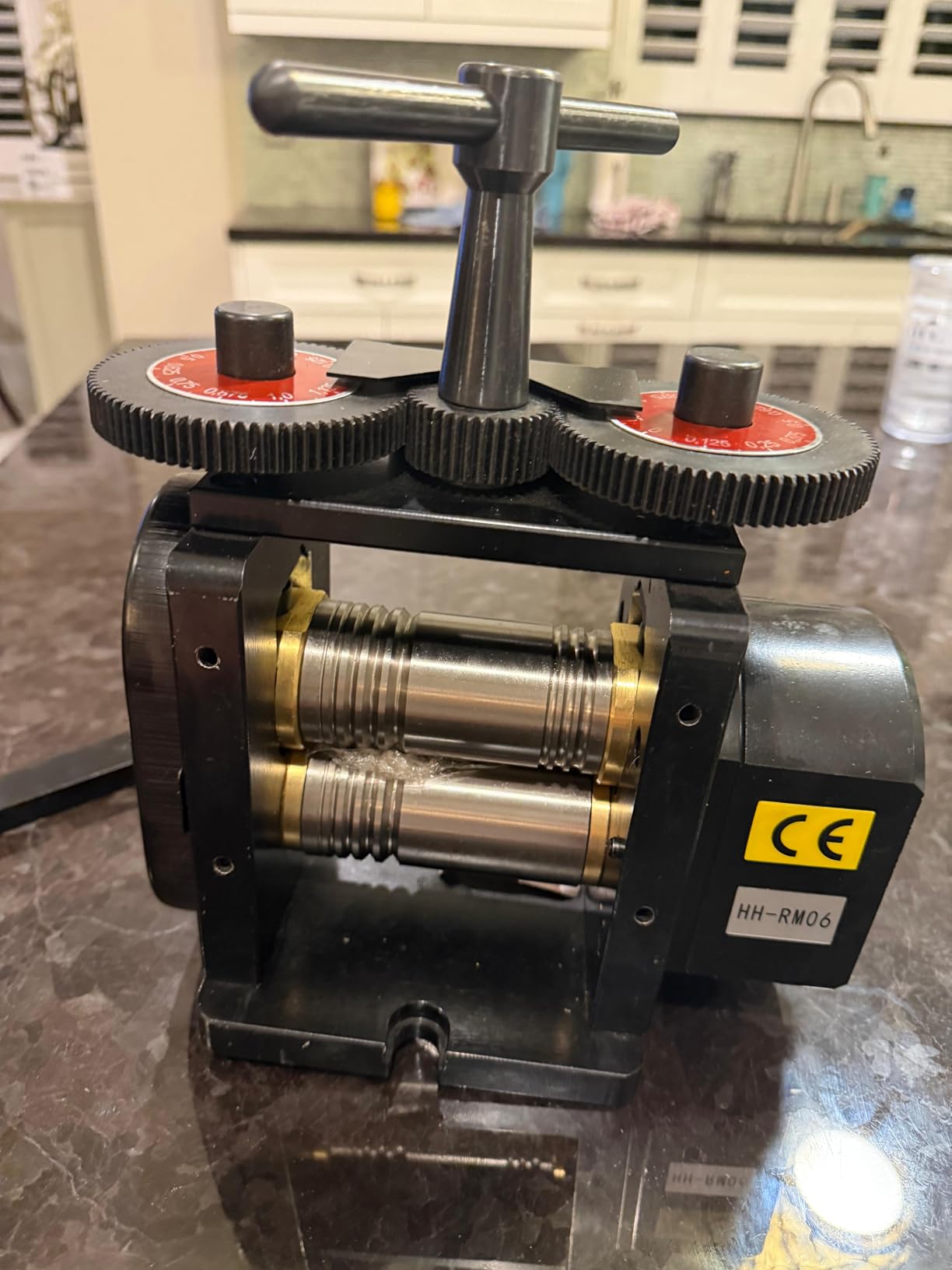 Lakimi Black 130MM Rolling Mill Machine - Flat Metal Jewelry Engraving Tool for Ring Making, Gold & Silver Processing LK-RM01A customer photo 1