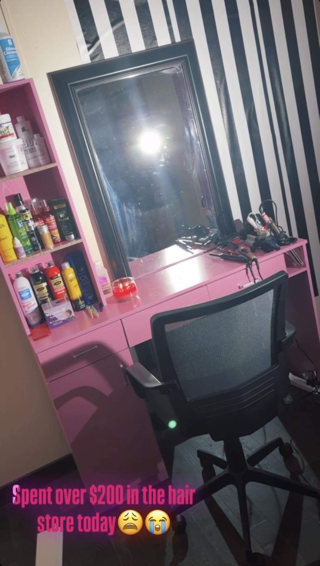 4ever2buy Salon Station for Hair Stylist, Salon Wall Station with Barber Cabinet, Hair Stations Equipment Hair Dryer Holder, Drawers, Wall Mount Barber Beauty Station, Mirror not Included, Black customer photo 2