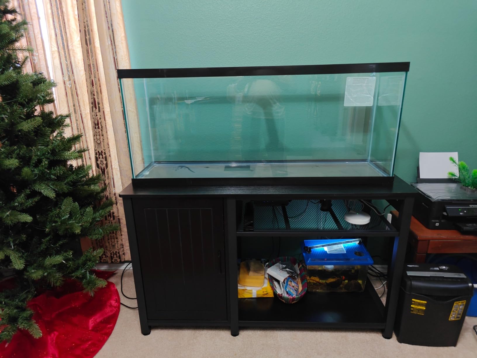 Tatub 55-90 Gallon Aquarium Stand with Power Outlets, Large Fish Tank Stand with Cabinet for Accessories Storage, Heavy Duty Metal Fish Tank Table Suitable for Turtle, Reptile, 1000LBS Capacity customer photo 2