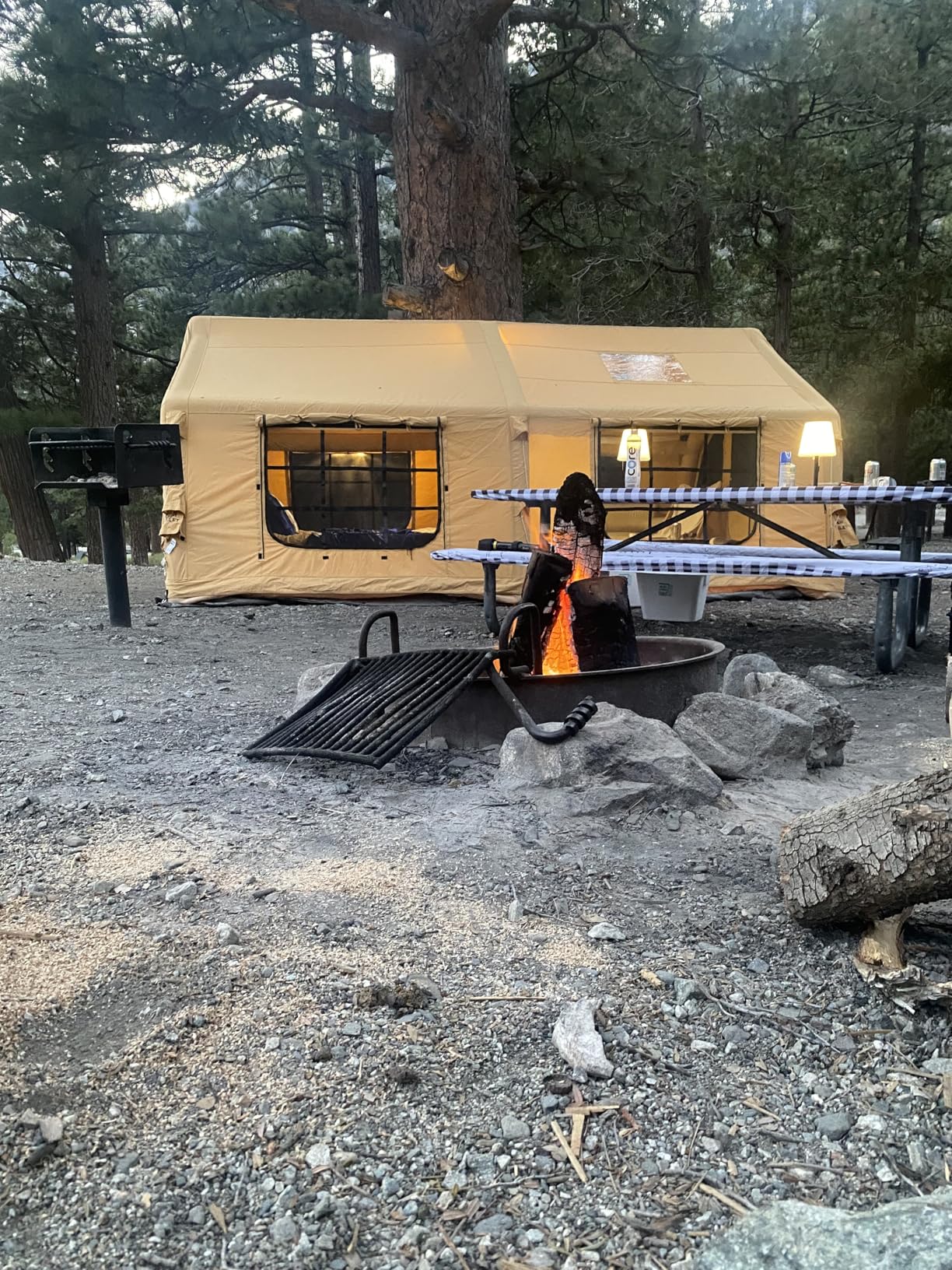 VEVOR Inflatable Tents for Camping, Easy Setup Blow up Tent with Hand Pump, 4 Season Glamping Tent with Stove Jack, Doors & Mesh Windows, Storage Bag Included for Easy Taking customer photo 2