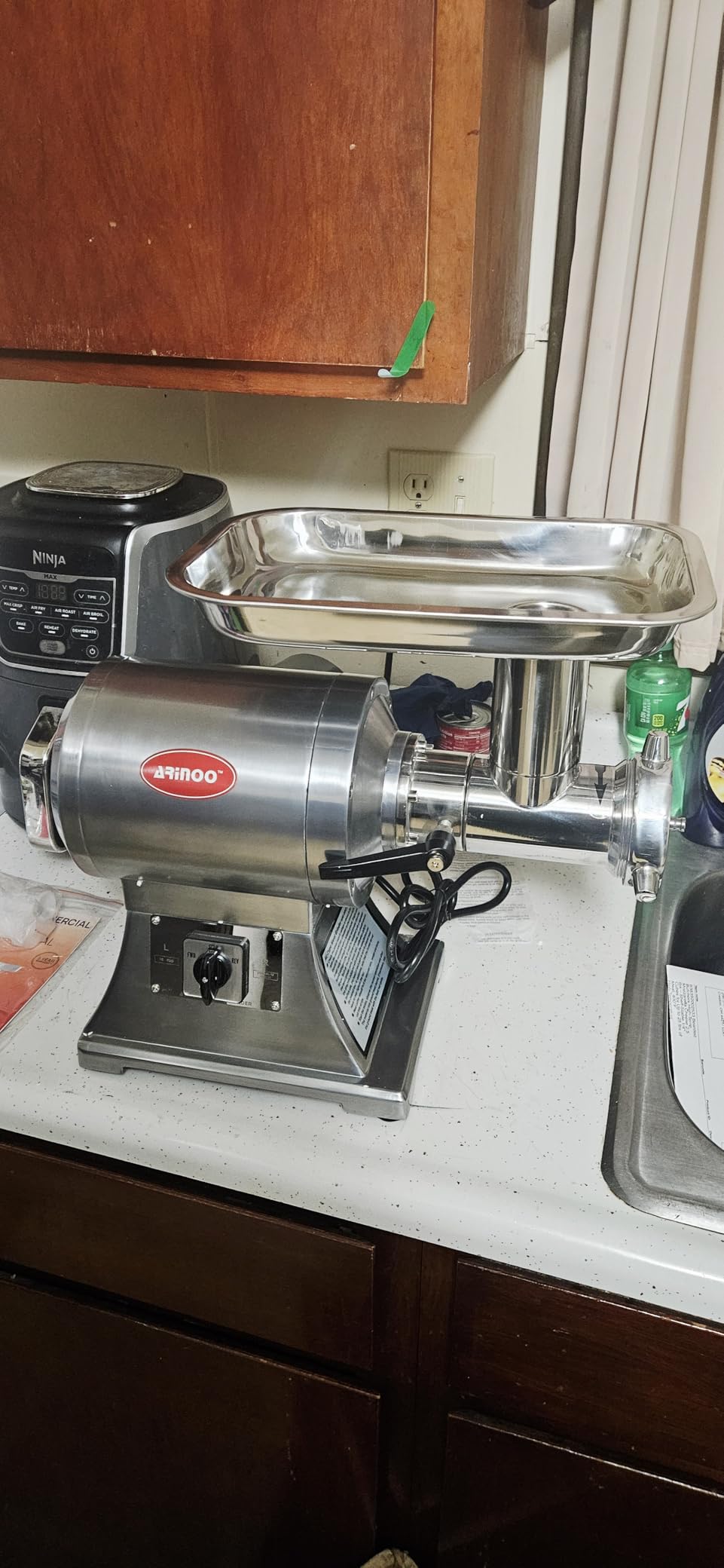 Commercial Meat Grinder #12, 0.9HP Heavy Duty Stainless Steel Industrial Meat Mincer with 2 Blades & Meat Pusher customer photo 1
