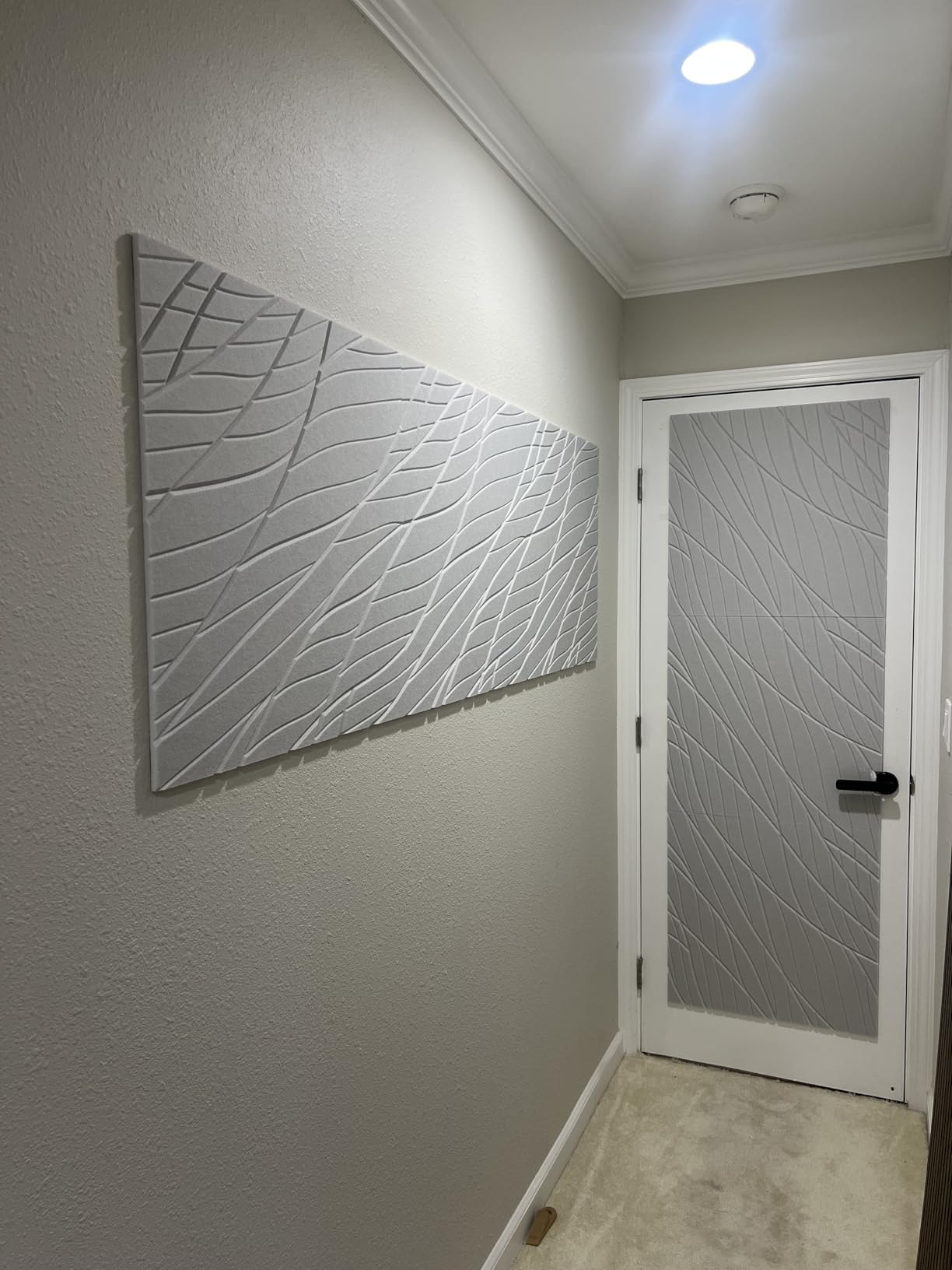 6 PCS Acoustic Panels, 23.6x23.6 Inch Sound Absorbing Panels, Decorative Acoustic Wall Panels for Recording and Home Studio, Office with Double-Sided Adhesive Tape customer photo 1