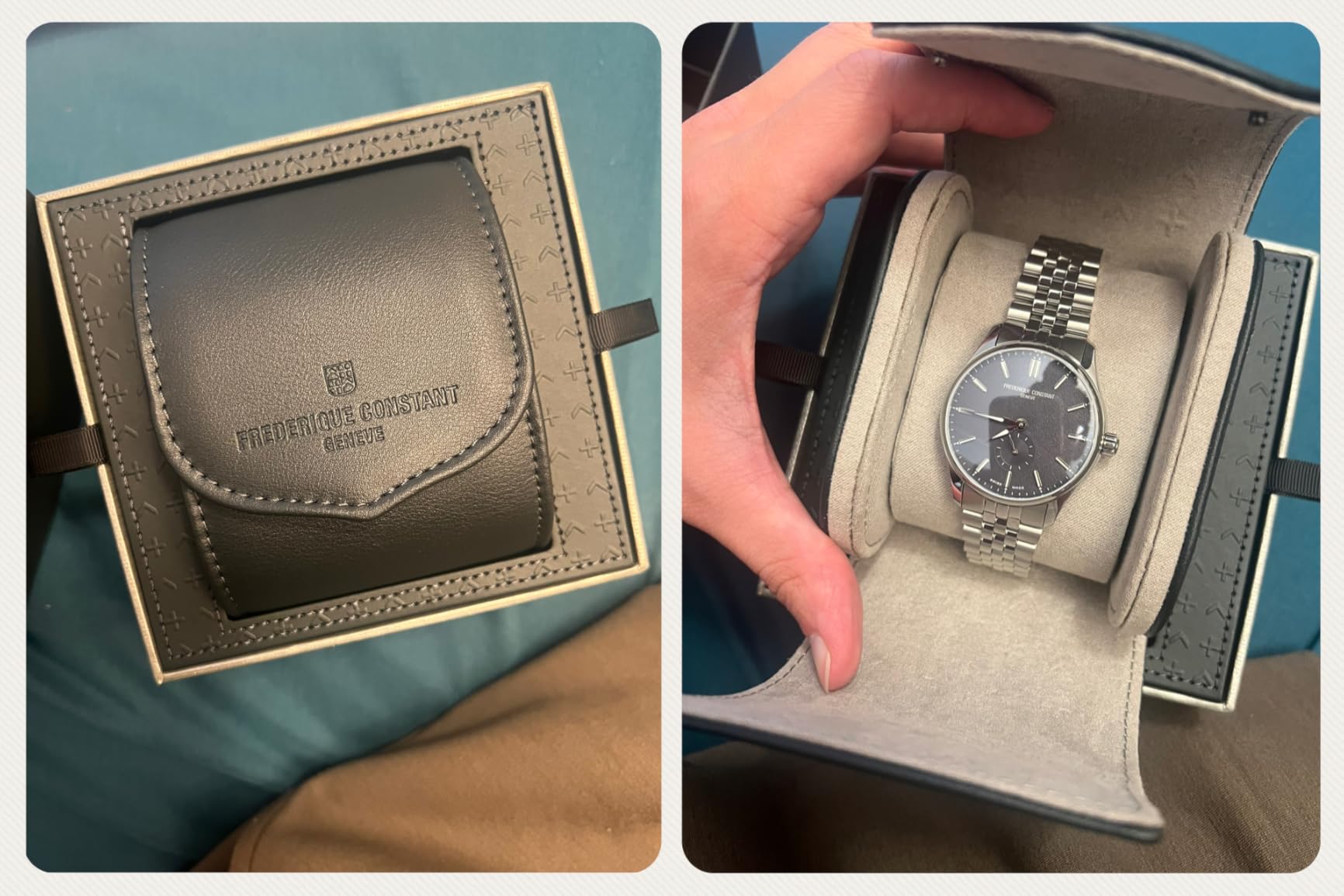 Men's Classic Swiss Made Automatic Silver Stainless Steel Watch, Black Dial, Style: FC-530G3B6B customer photo 1