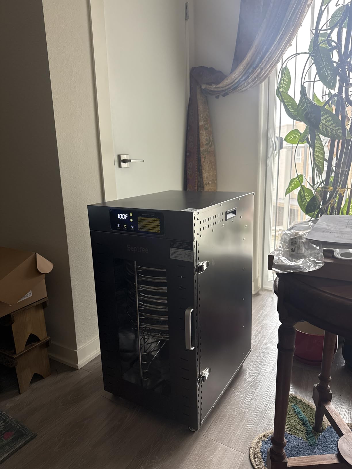 Rotary Food Dehydrator 16 Trays, Commercial Large Rotating Food Dryer Machine for Jerky, Herbs, Mushrooms, Fruit, Dog Treats, 1500W Full Stainless Steel Industrial Dehydrater (Gunmetal Gray) customer photo 1