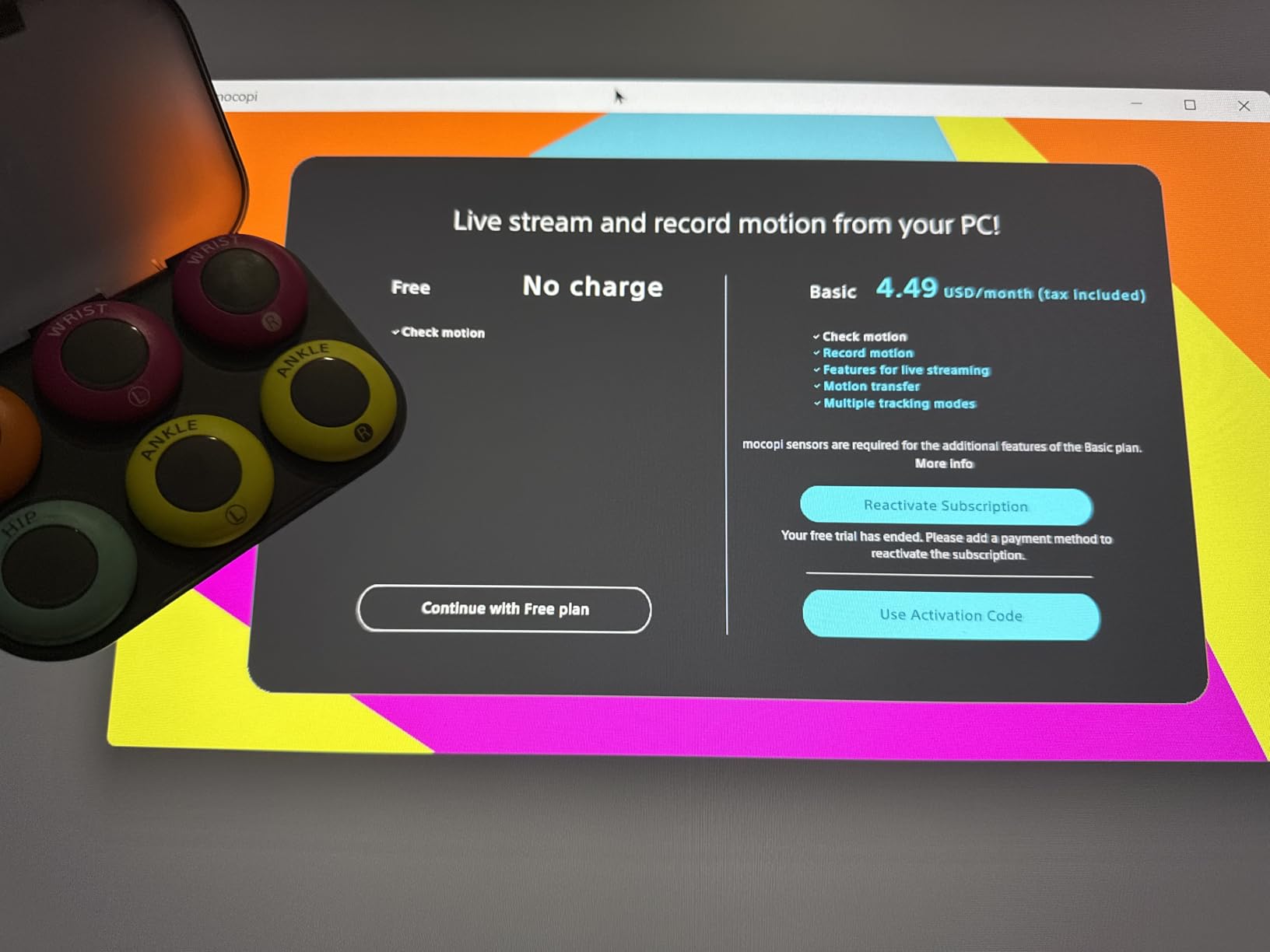 Sensor Bands for Sony's Full-Body 3D Motion Capture System, mocopi customer photo 1