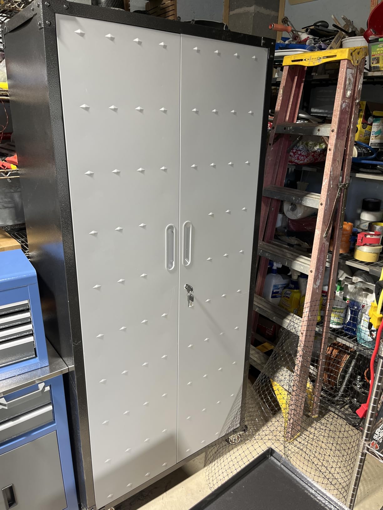 Black Garage Storage Cabinets System 6 PCS Workshop Set with Drawers Locking Heavy Duty Rolling Cart with Adjustable Shelves Garage Tool Workbench Cabinets customer photo 2