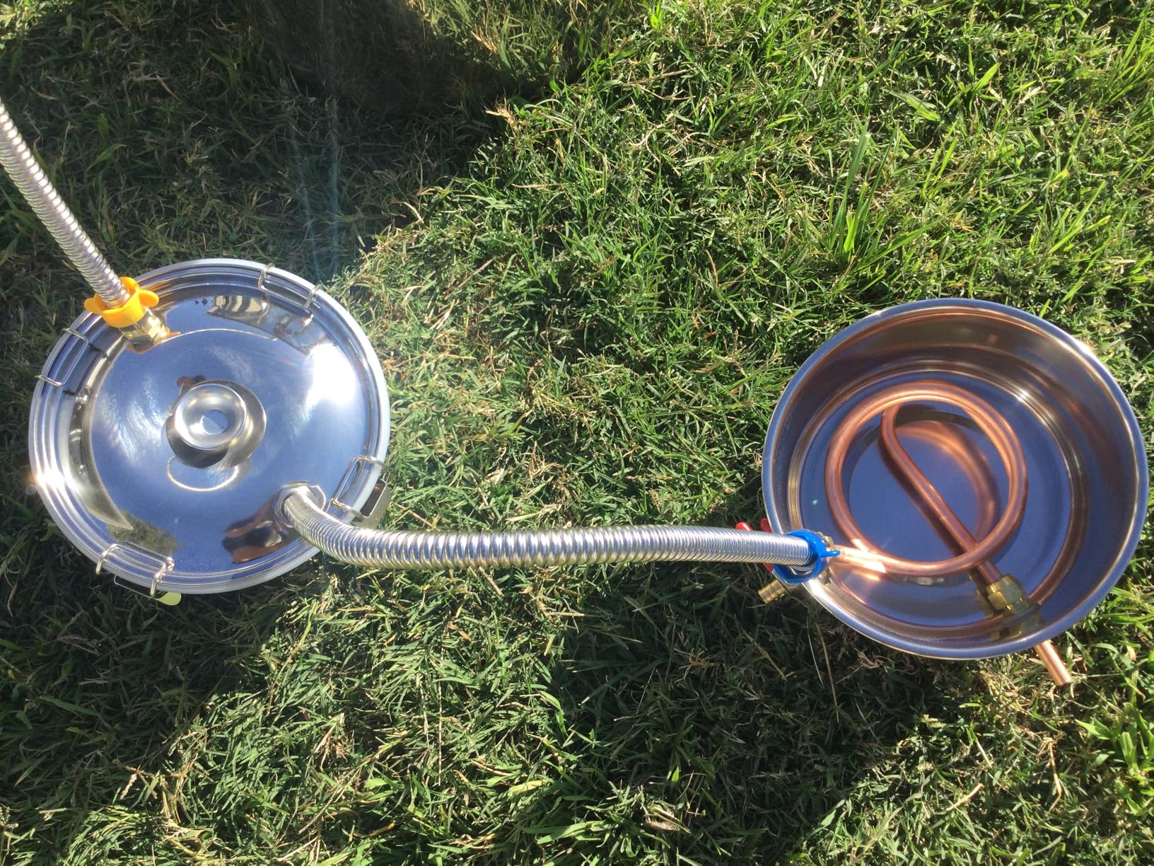 3 Pots 13.2Gal/50L Moonshine Still Kit Complete with Thumper and Condenser, Thermometer, Submersible Pump customer photo 2