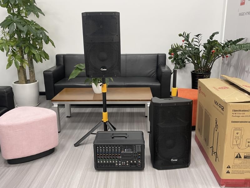 EXOTON MX-P12 PA System with 2x12 Speakers, 10-Channel Mixer & Mic |Professional High-Powered Bluetooth PA System for Weddings, Concerts, Large Parties customer photo 1